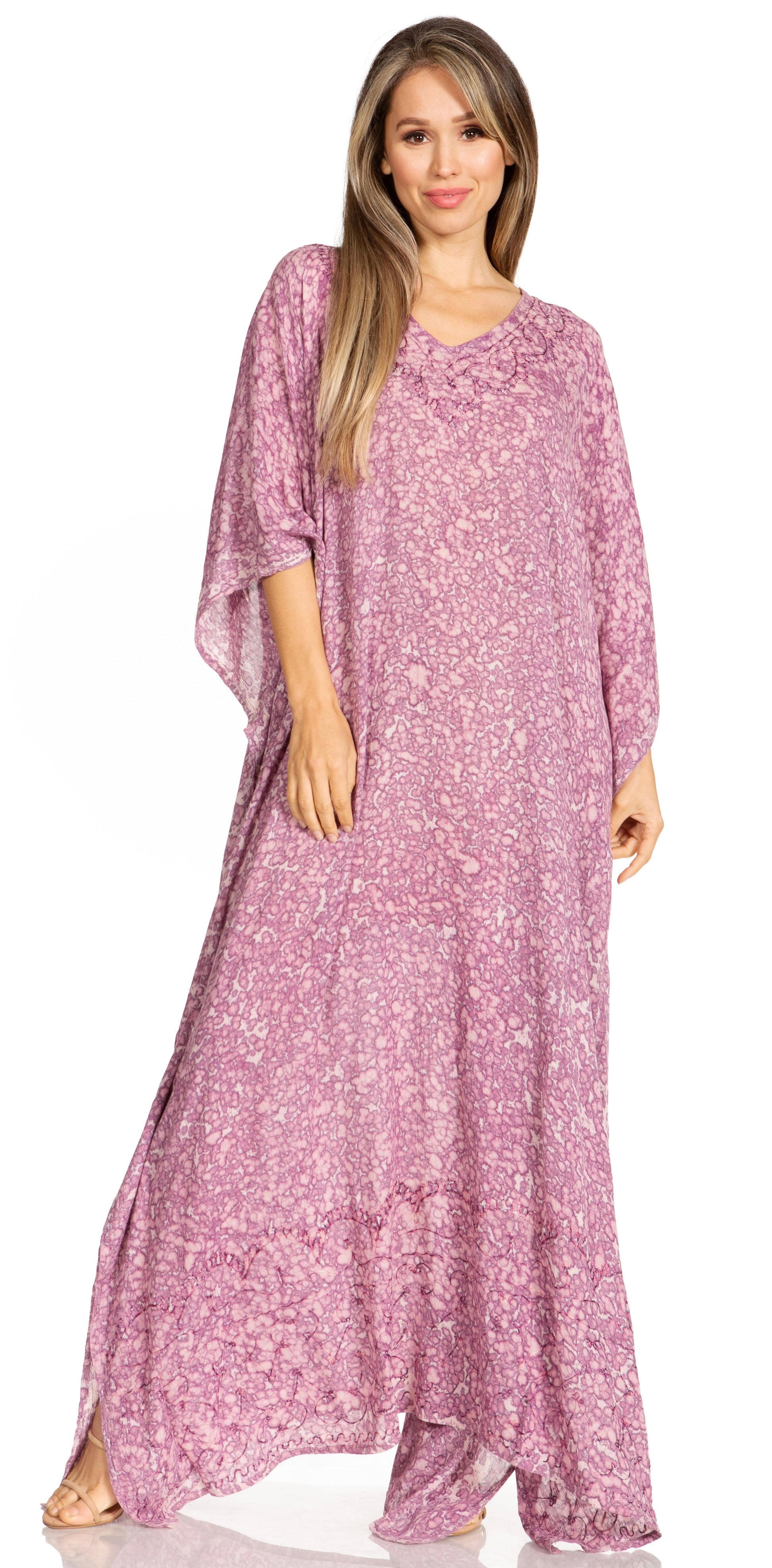 Sakkas Catia Women's Boho-Style Long Maxi Caftan for Lounging and Casual Wear - Concordia Style Boutique