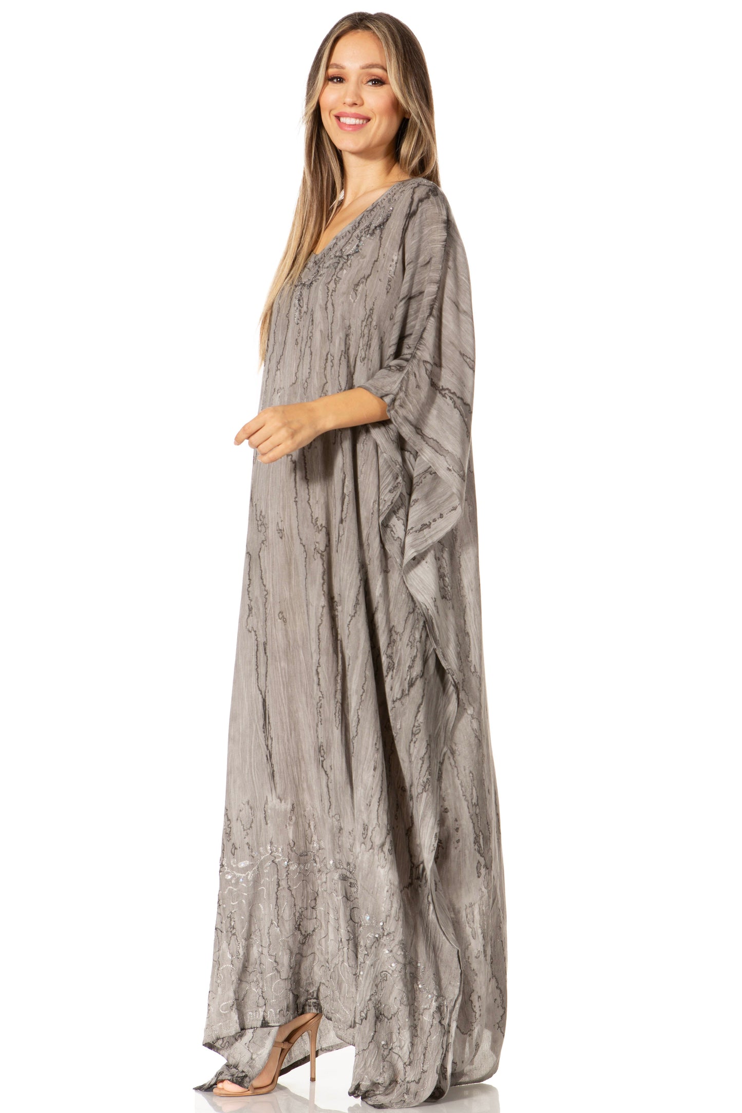 Sakkas Catia Women's Boho-Style Long Maxi Caftan for Lounging and Casual Wear - Concordia Style Boutique