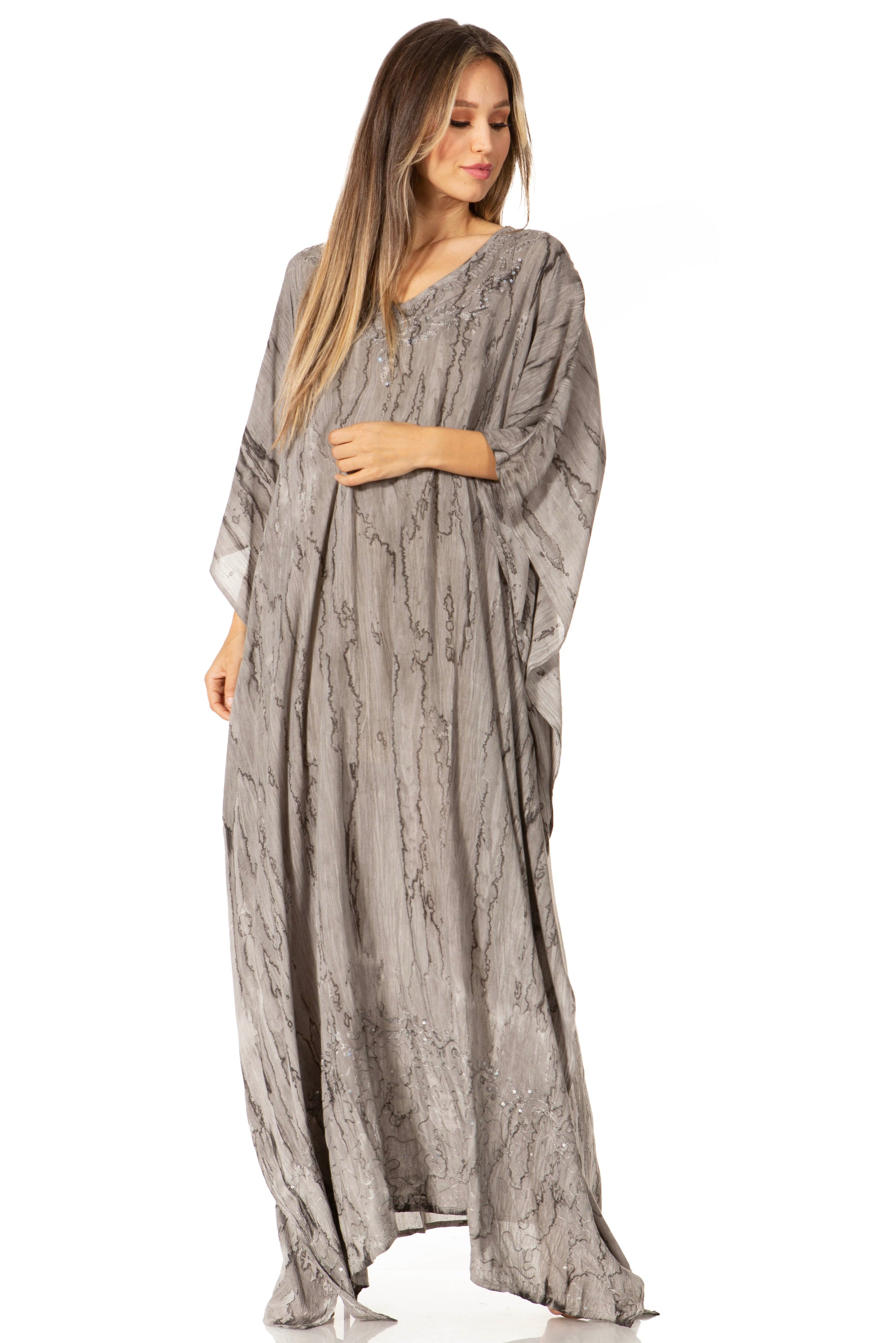 Sakkas Catia Women's Boho-Style Long Maxi Caftan for Lounging and Casual Wear - Concordia Style Boutique