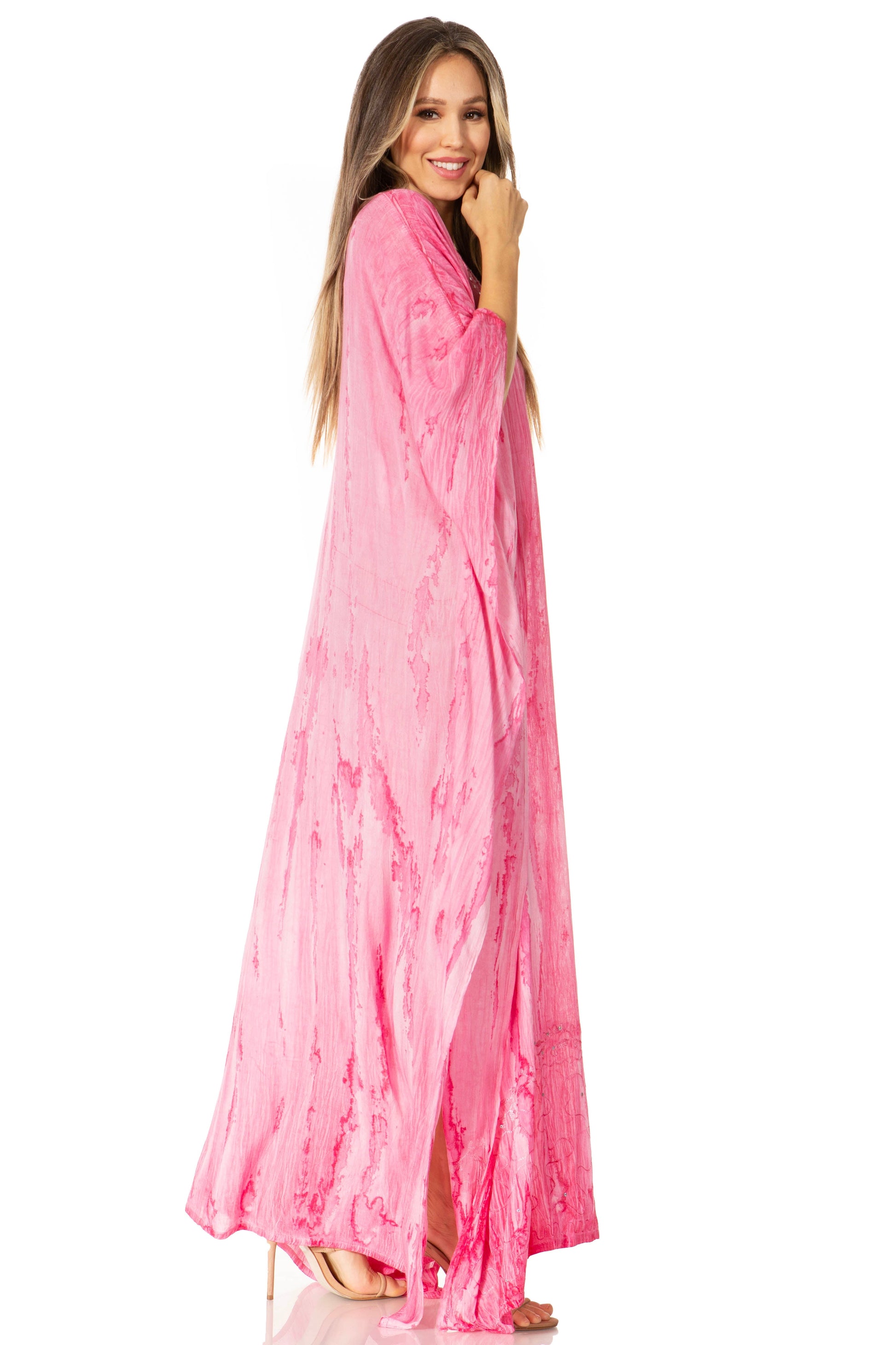 Sakkas Catia Women's Boho-Style Long Maxi Caftan for Lounging and Casual Wear - Concordia Style Boutique