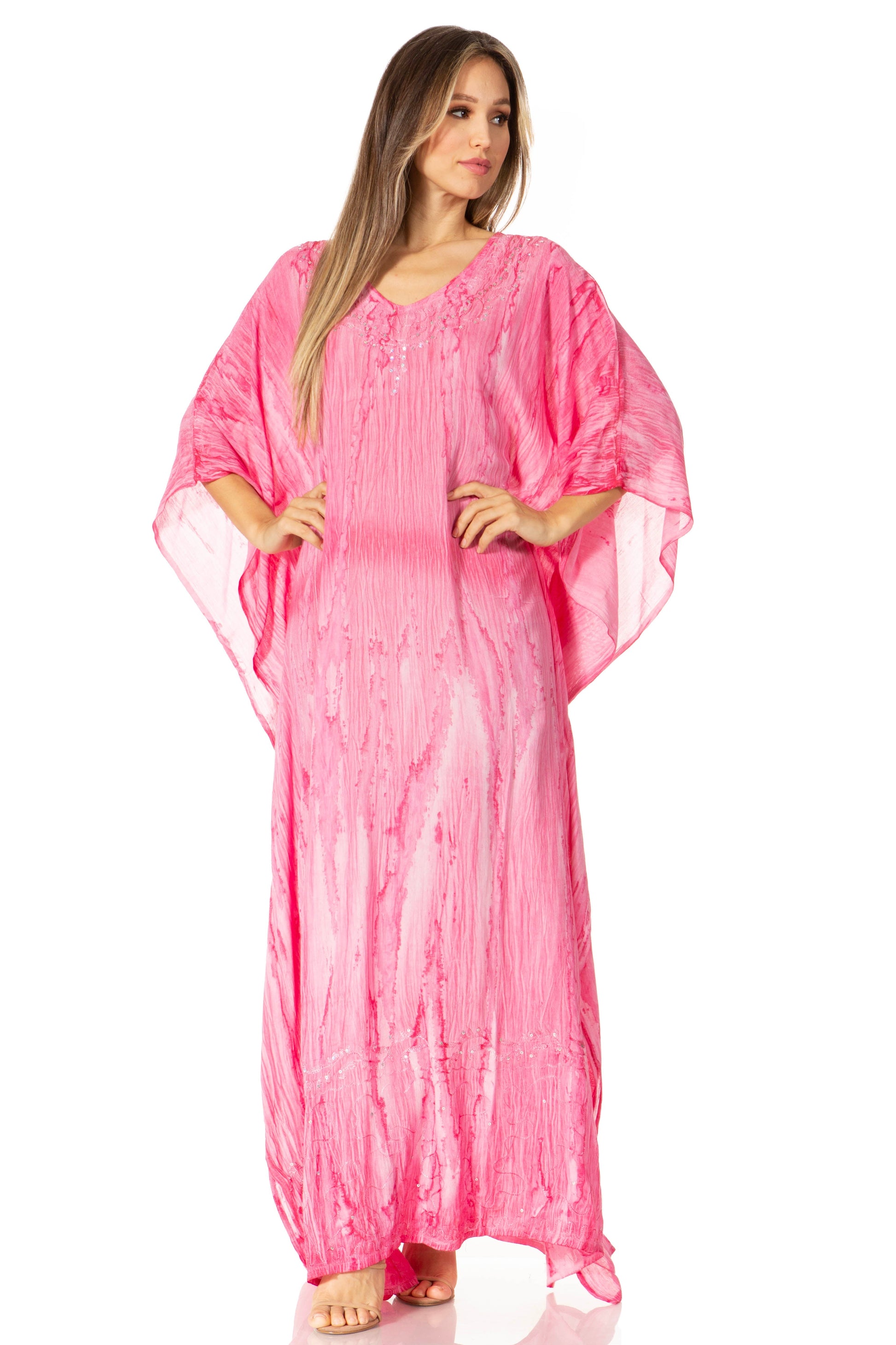 Sakkas Catia Women's Boho-Style Long Maxi Caftan for Lounging and Casual Wear - Concordia Style Boutique