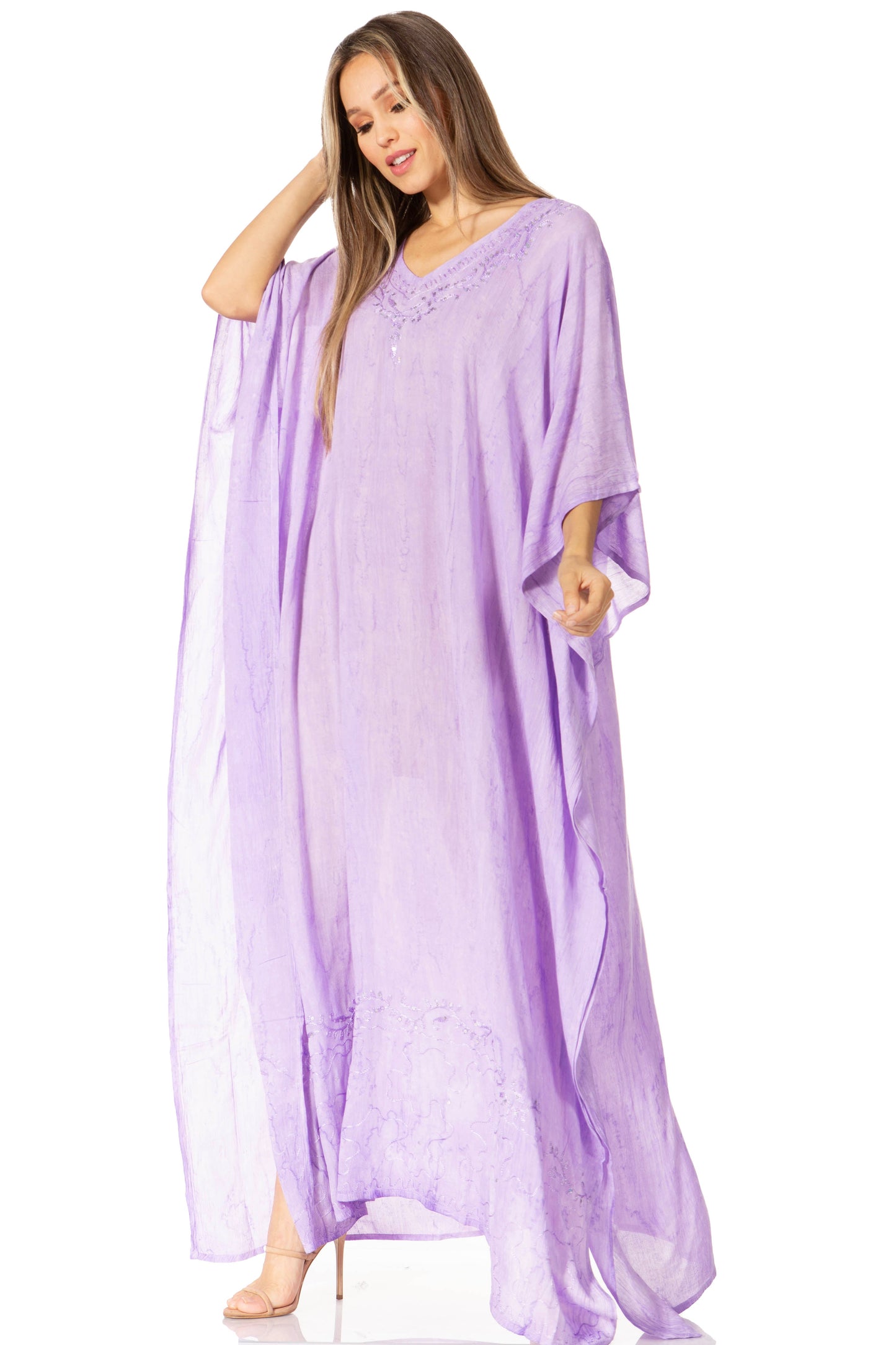 Sakkas Catia Women's Boho-Style Long Maxi Caftan for Lounging and Casual Wear - Concordia Style Boutique