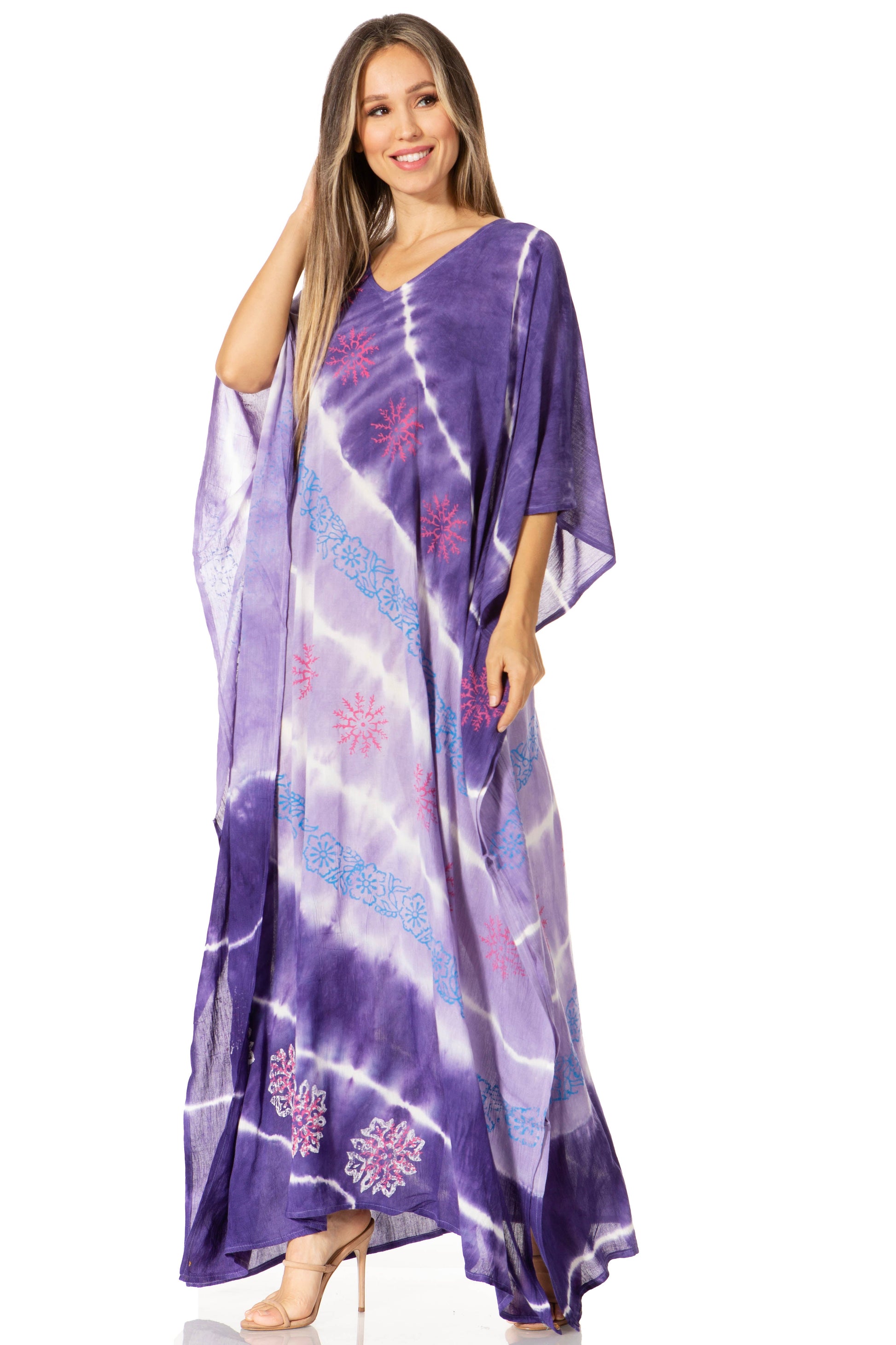 Sakkas Catia Women's Boho-Style Long Maxi Caftan for Lounging and Casual Wear - Concordia Style Boutique