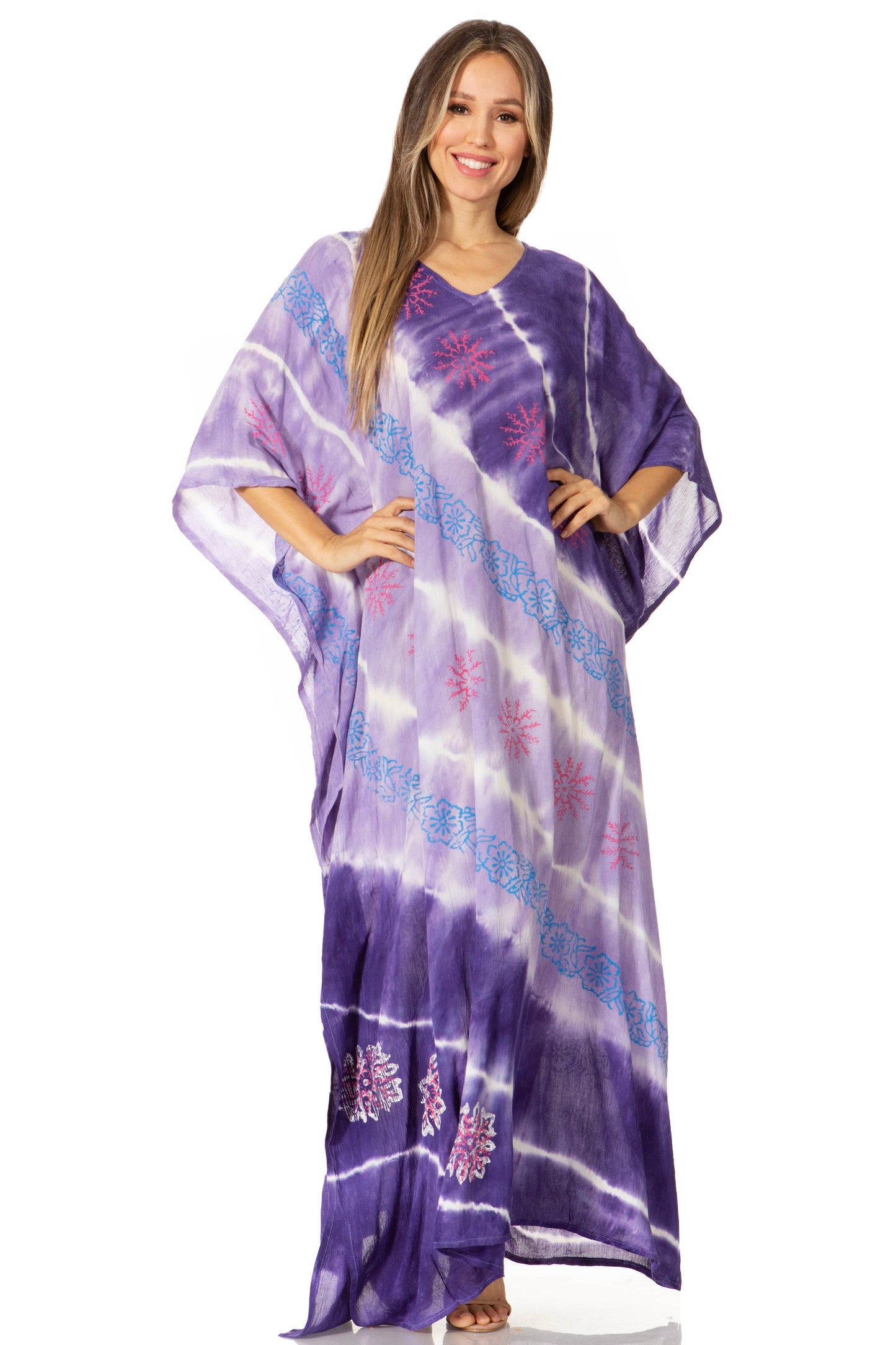 Sakkas Catia Women's Boho-Style Long Maxi Caftan for Lounging and Casual Wear - Concordia Style Boutique