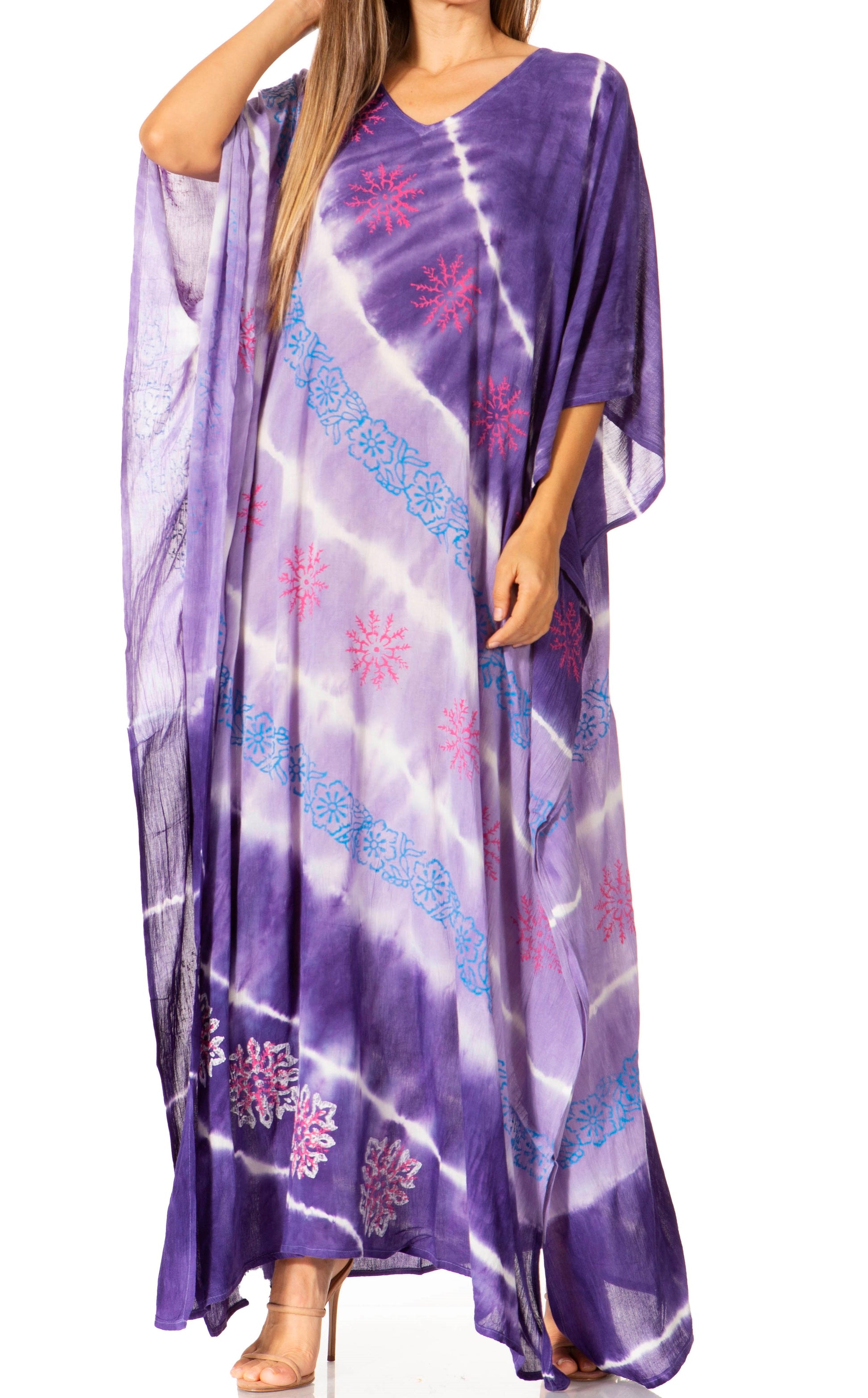 Sakkas Catia Women's Boho-Style Long Maxi Caftan for Lounging and Casual Wear - Concordia Style Boutique