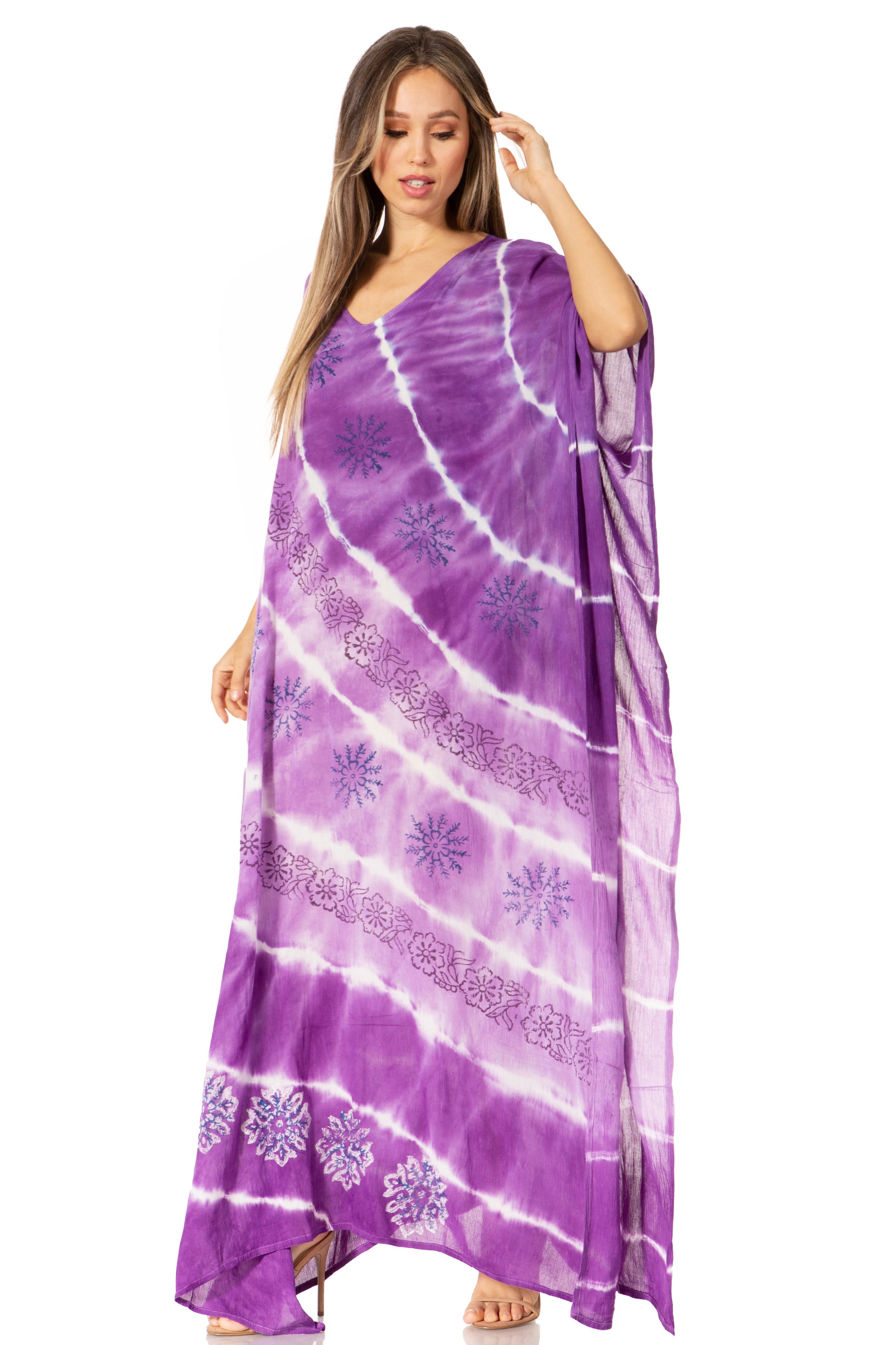 Sakkas Catia Women's Boho-Style Long Maxi Caftan for Lounging and Casual Wear - Concordia Style Boutique