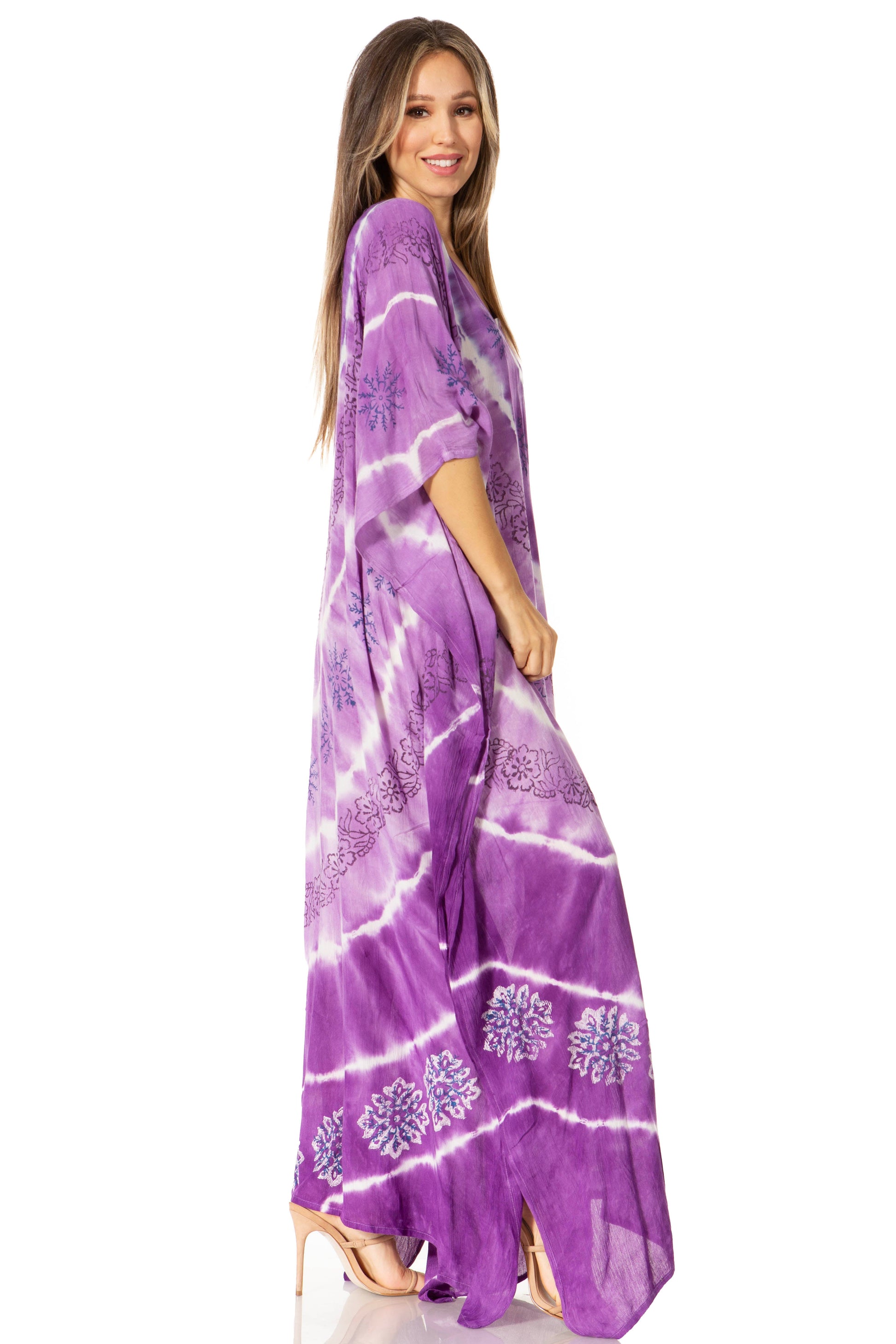Sakkas Catia Women's Boho-Style Long Maxi Caftan for Lounging and Casual Wear - Concordia Style Boutique