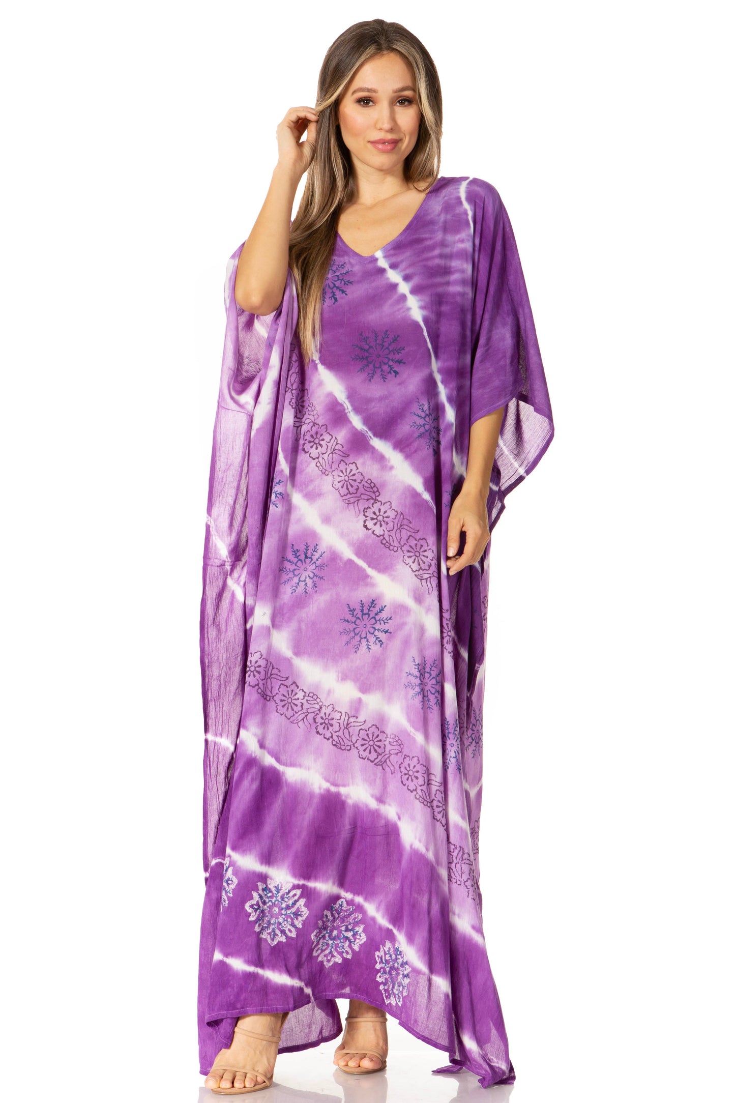Sakkas Catia Women's Boho-Style Long Maxi Caftan for Lounging and Casual Wear - Concordia Style Boutique