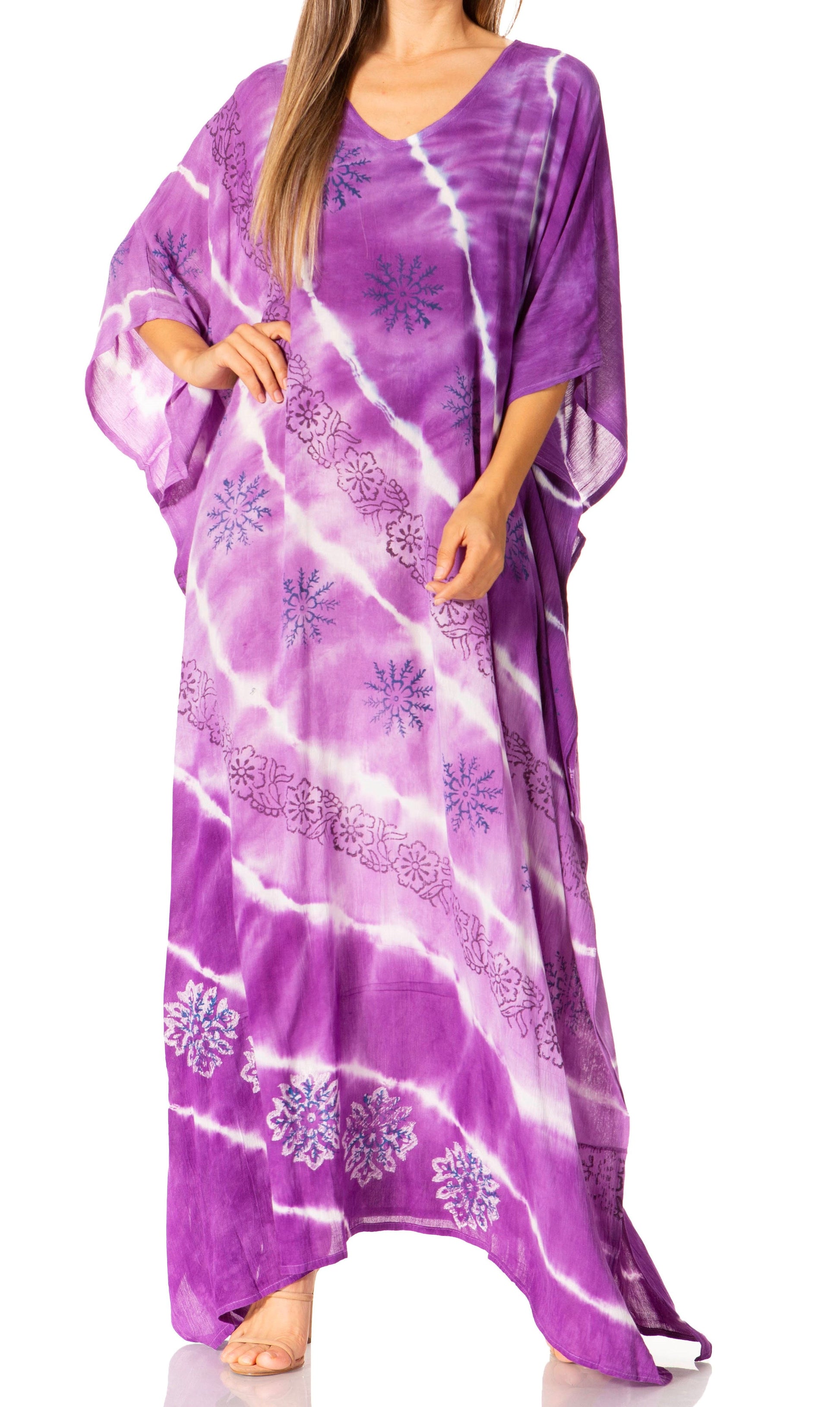 Sakkas Catia Women's Boho-Style Long Maxi Caftan for Lounging and Casual Wear - Concordia Style Boutique