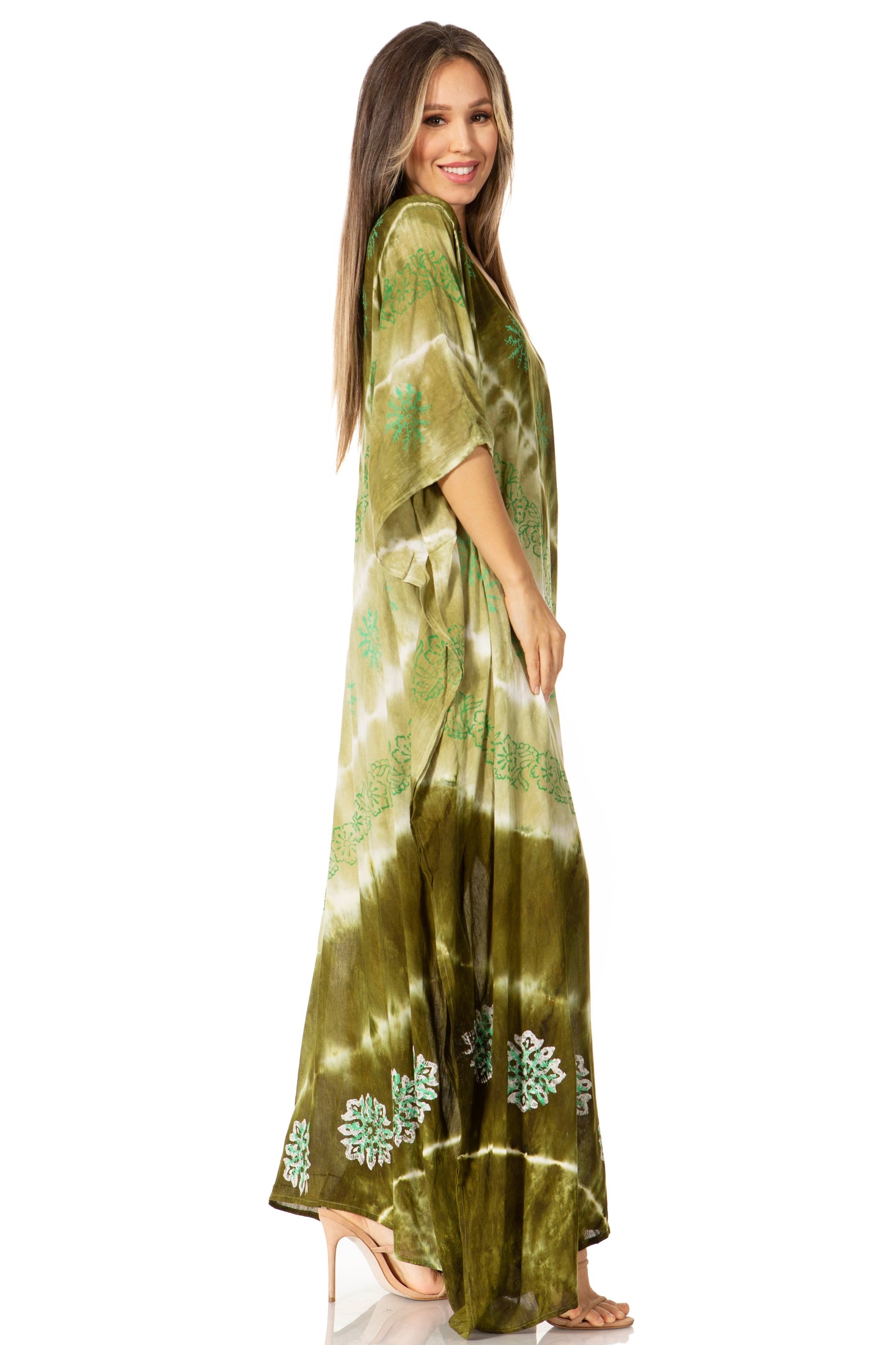 Sakkas Catia Women's Boho-Style Long Maxi Caftan for Lounging and Casual Wear - Concordia Style Boutique