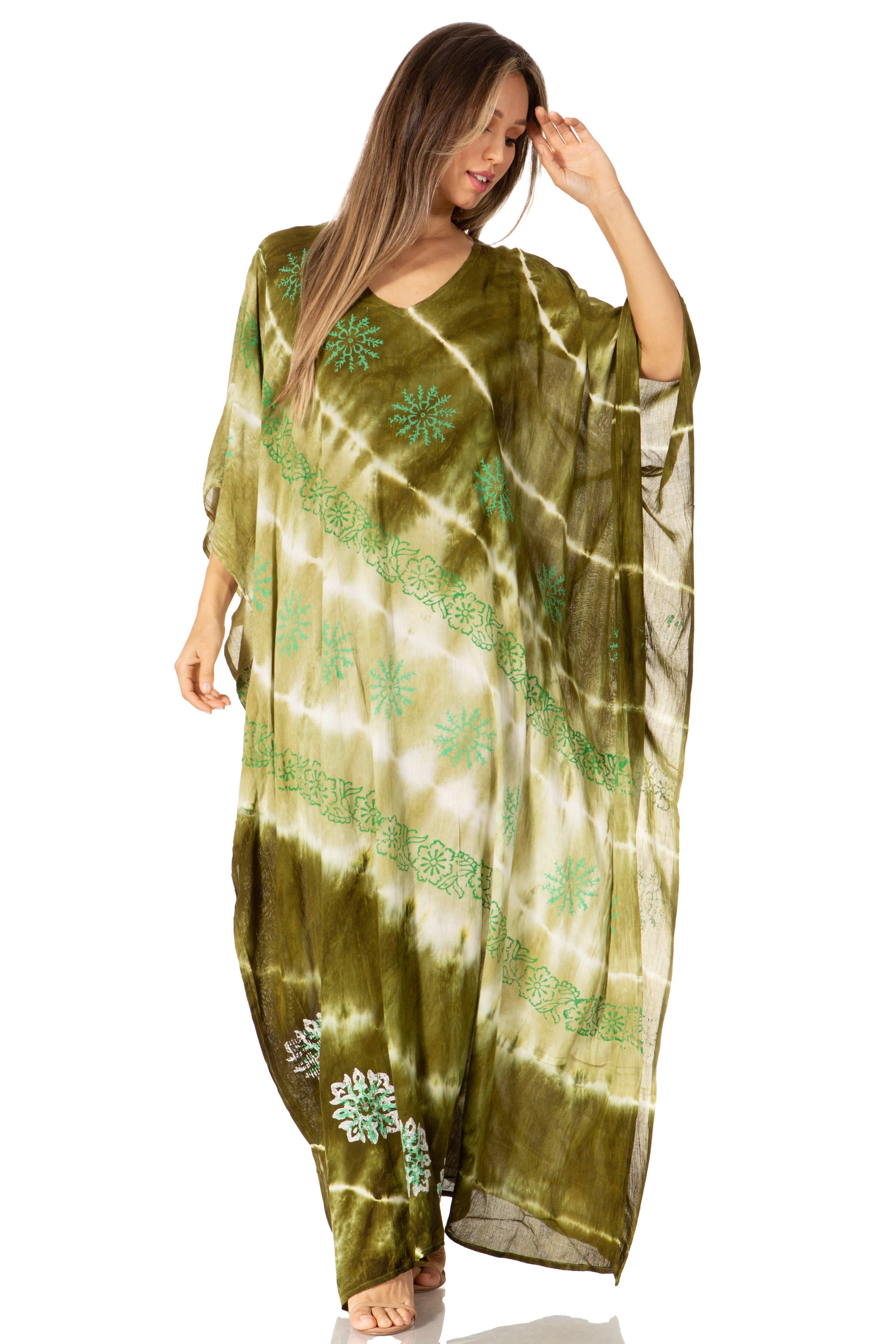 Sakkas Catia Women's Boho-Style Long Maxi Caftan for Lounging and Casual Wear - Concordia Style Boutique