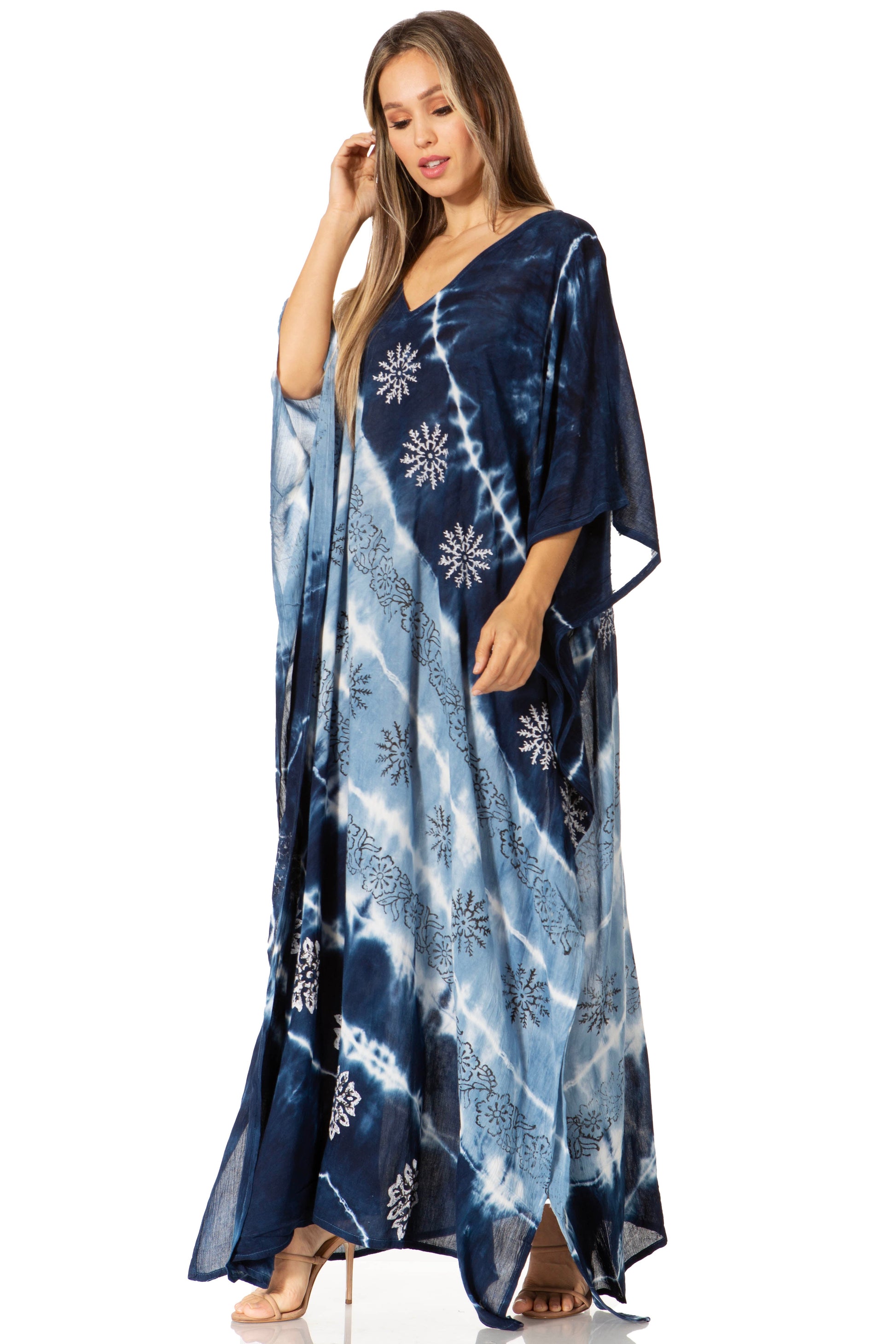 Sakkas Catia Women's Boho-Style Long Maxi Caftan for Lounging and Casual Wear - Concordia Style Boutique