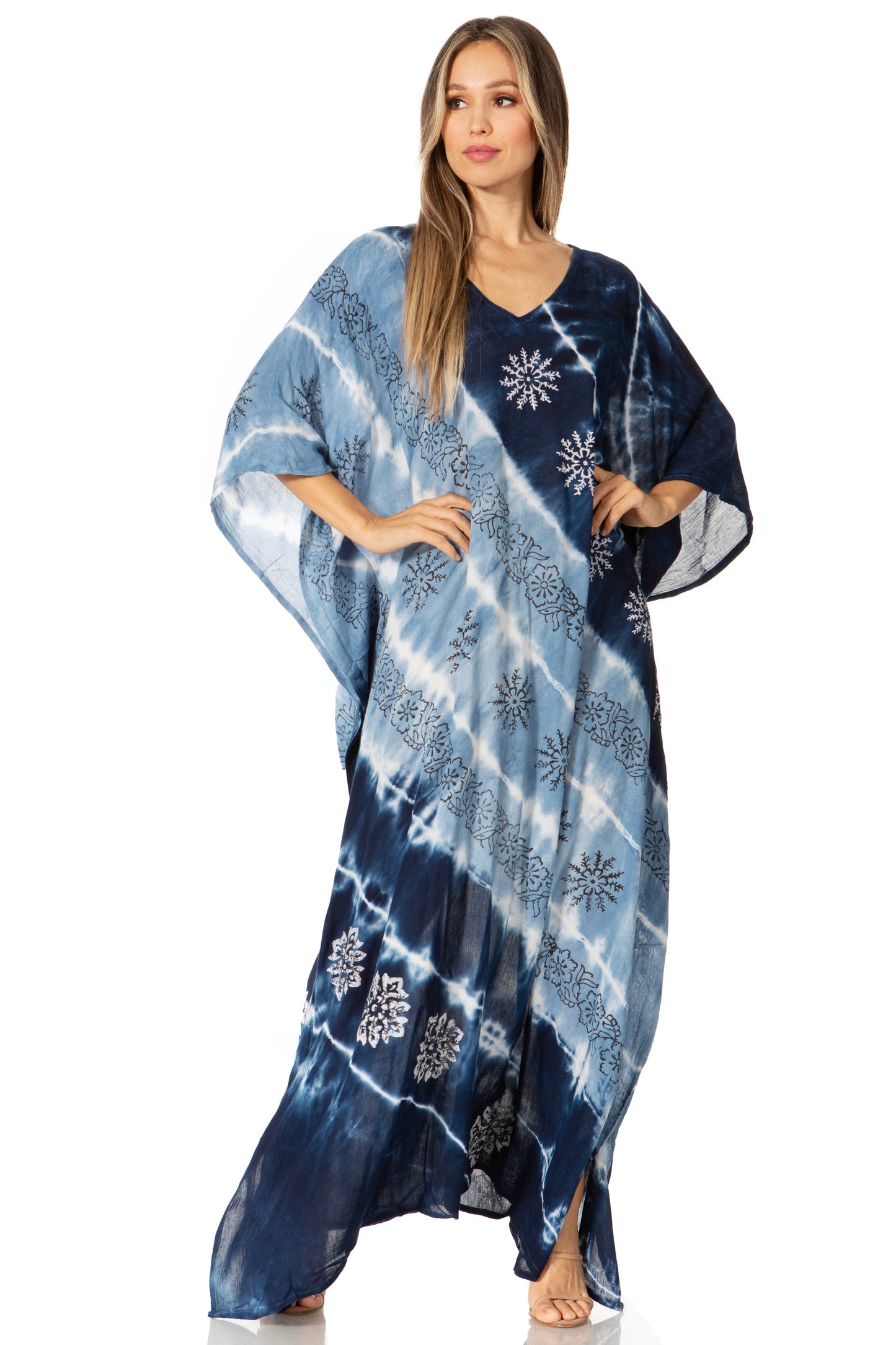 Sakkas Catia Women's Boho-Style Long Maxi Caftan for Lounging and Casual Wear - Concordia Style Boutique