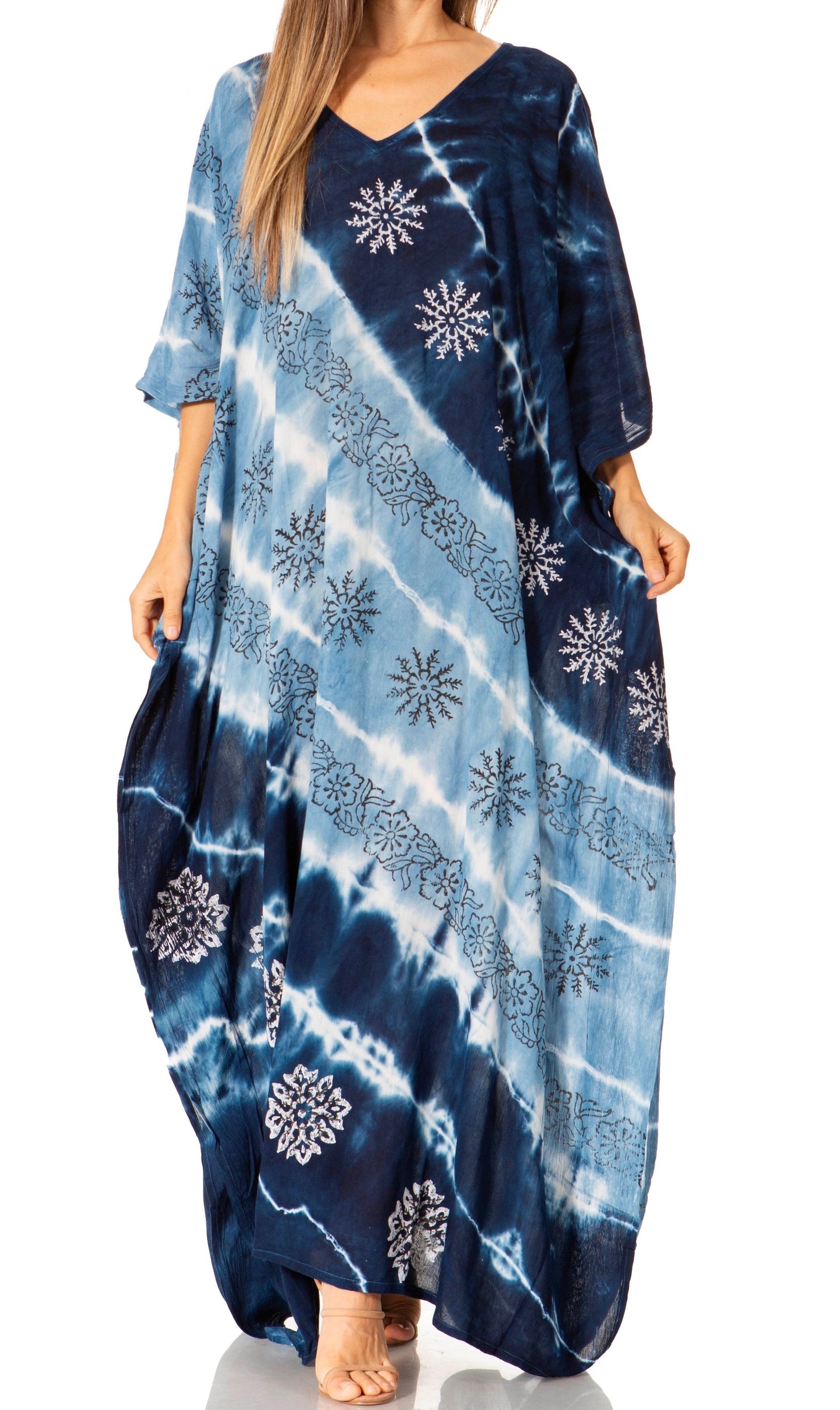 Sakkas Catia Women's Boho-Style Long Maxi Caftan for Lounging and Casual Wear - Concordia Style Boutique