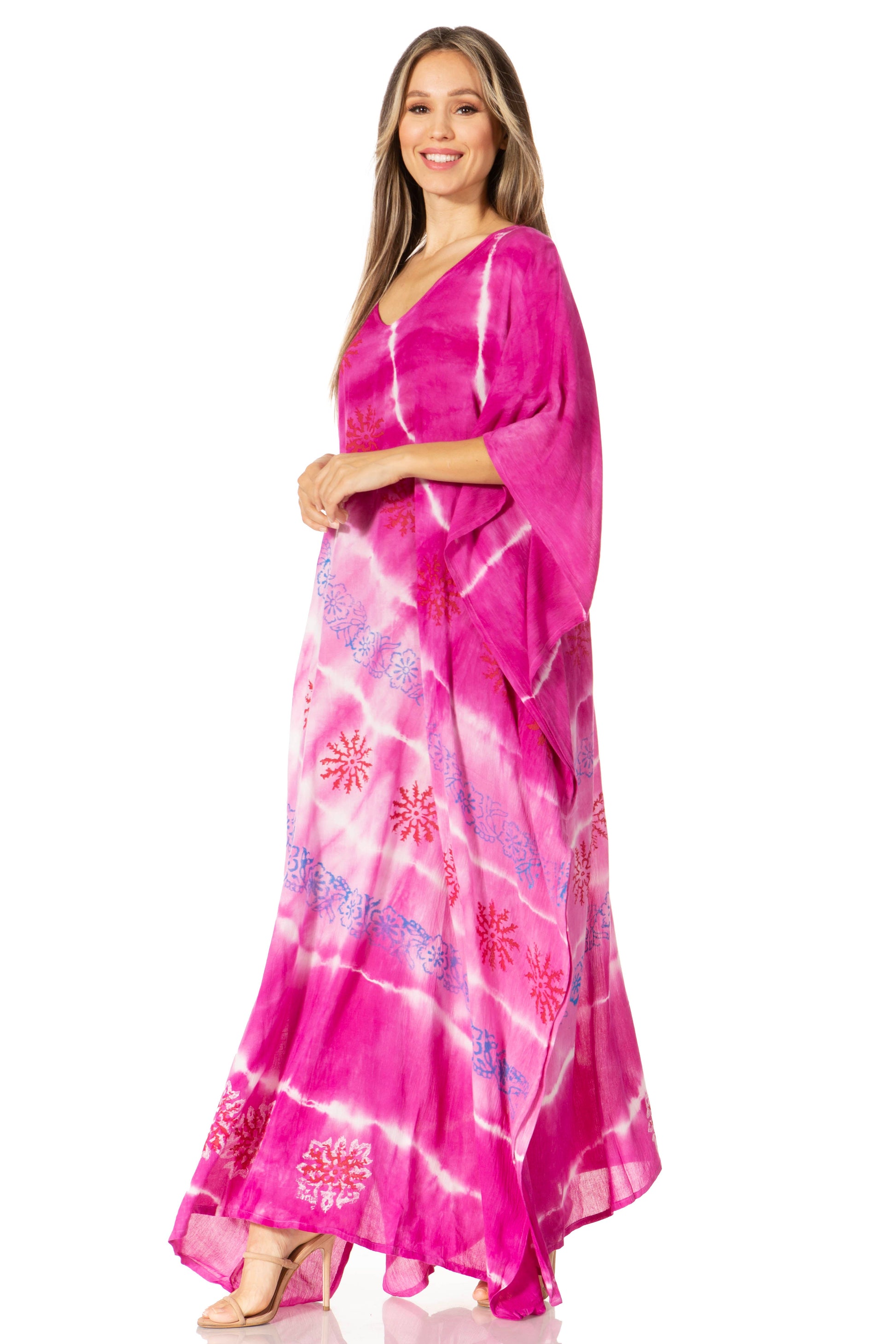 Sakkas Catia Women's Boho-Style Long Maxi Caftan for Lounging and Casual Wear - Concordia Style Boutique