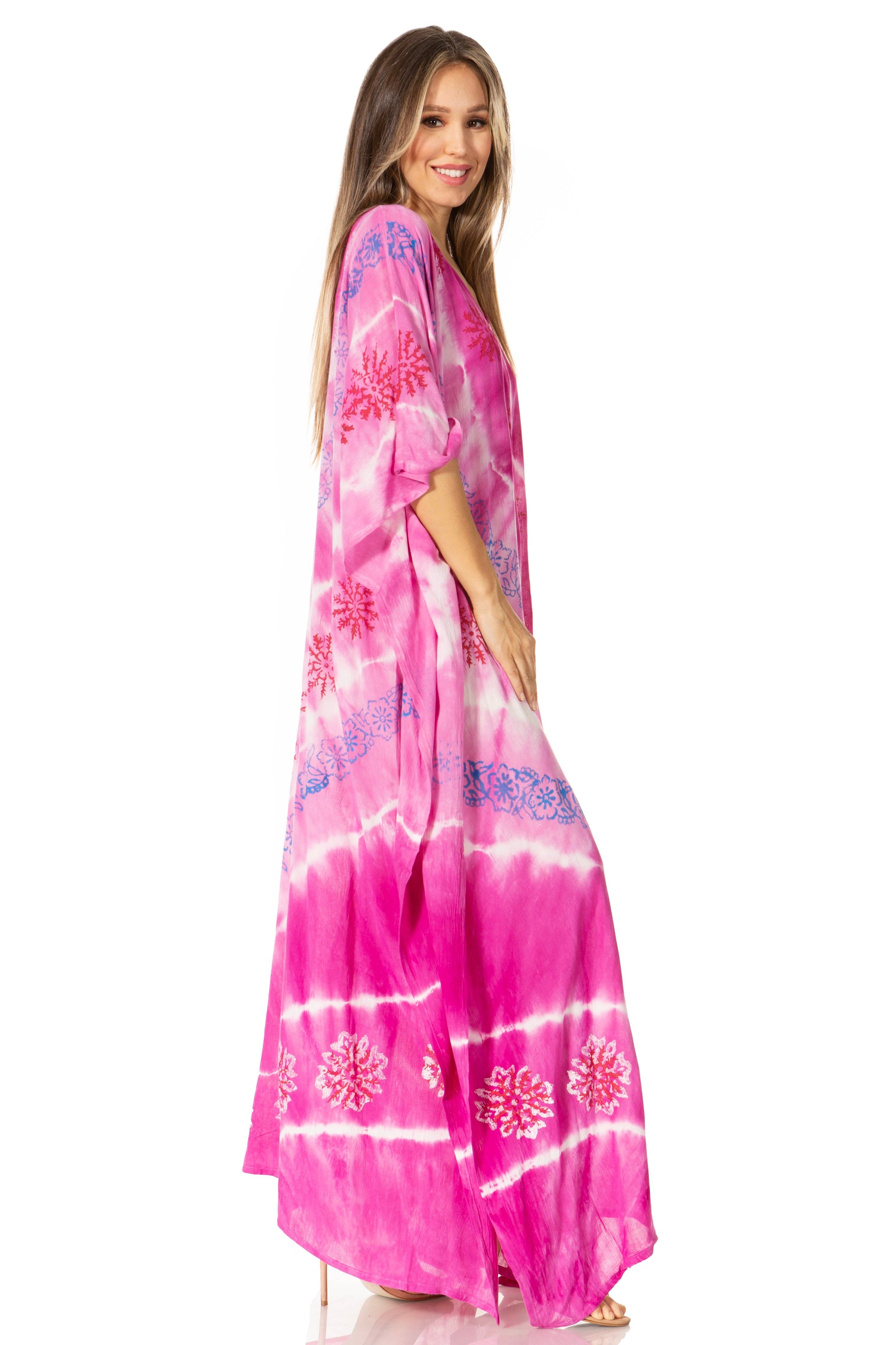 Sakkas Catia Women's Boho-Style Long Maxi Caftan for Lounging and Casual Wear - Concordia Style Boutique
