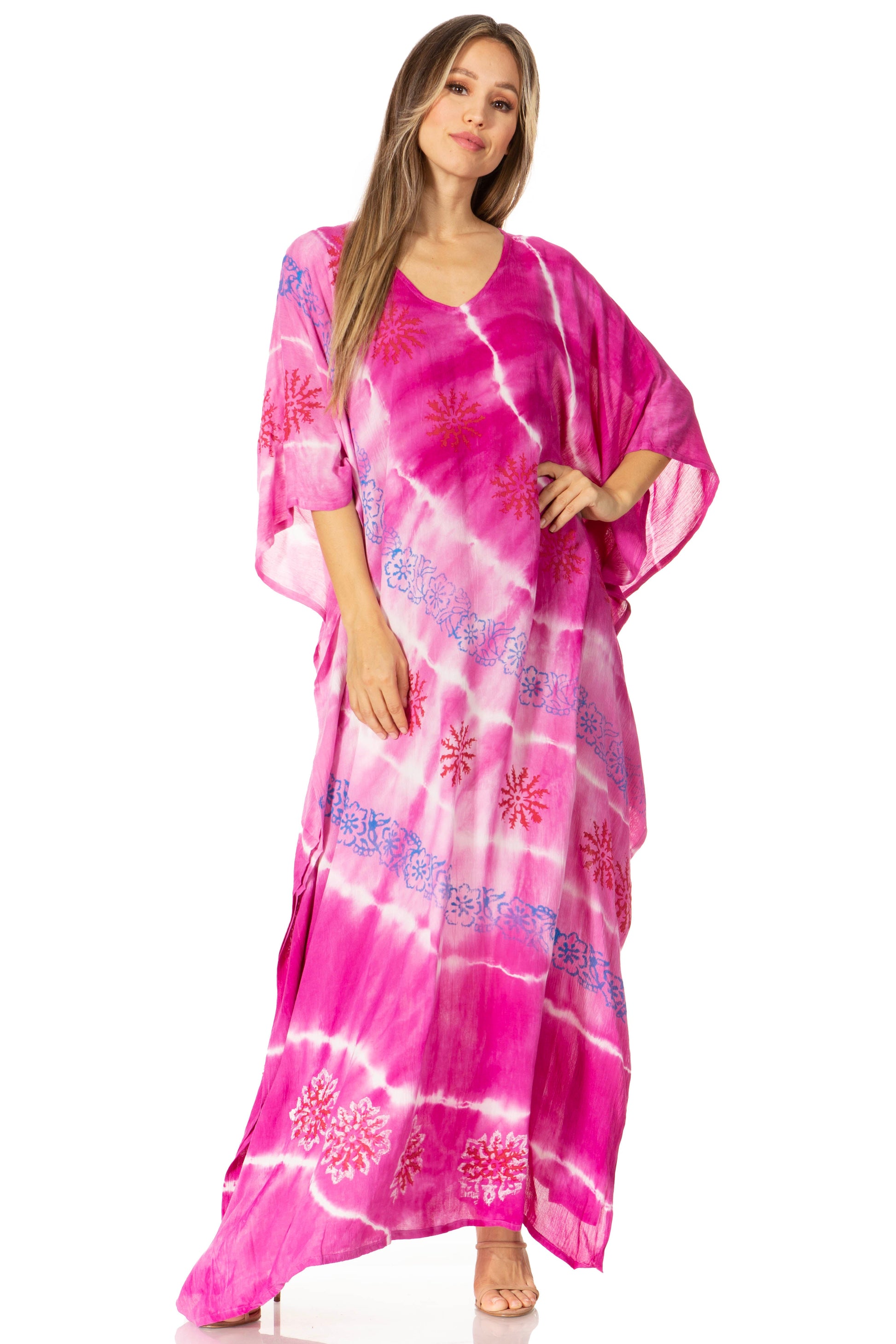 Sakkas Catia Women's Boho-Style Long Maxi Caftan for Lounging and Casual Wear - Concordia Style Boutique