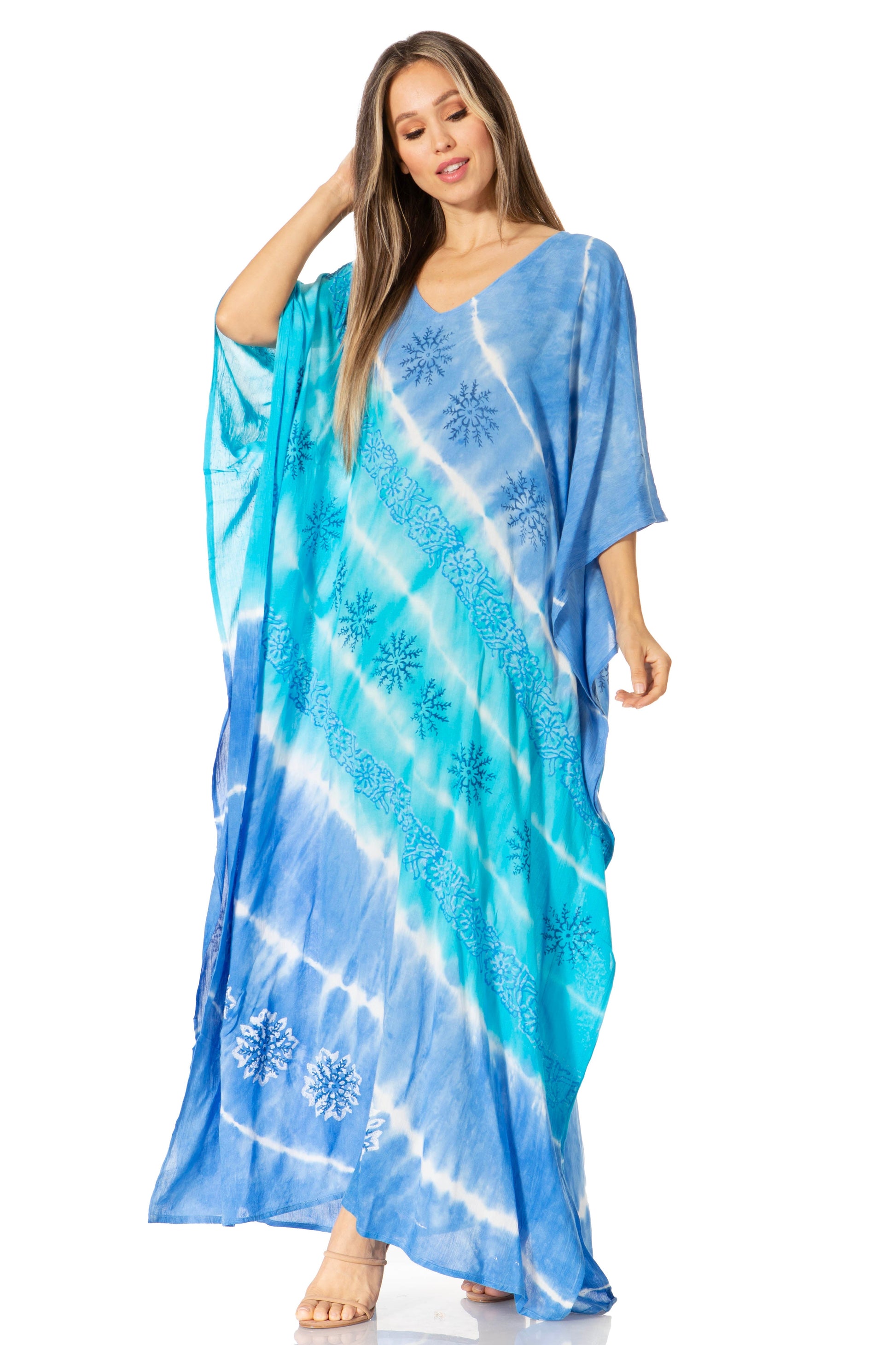 Sakkas Catia Women's Boho-Style Long Maxi Caftan for Lounging and Casual Wear - Concordia Style Boutique