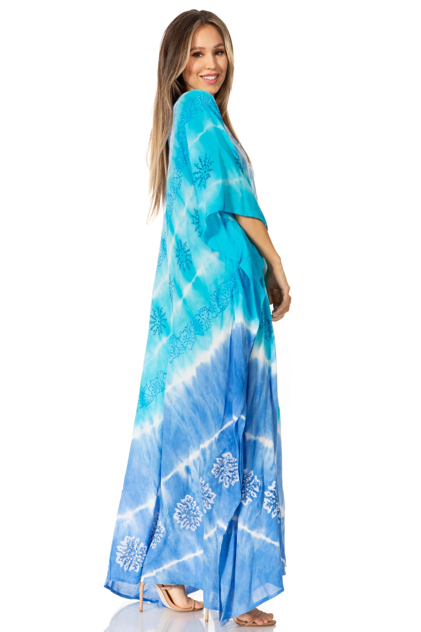 Sakkas Catia Women's Boho-Style Long Maxi Caftan for Lounging and Casual Wear - Concordia Style Boutique