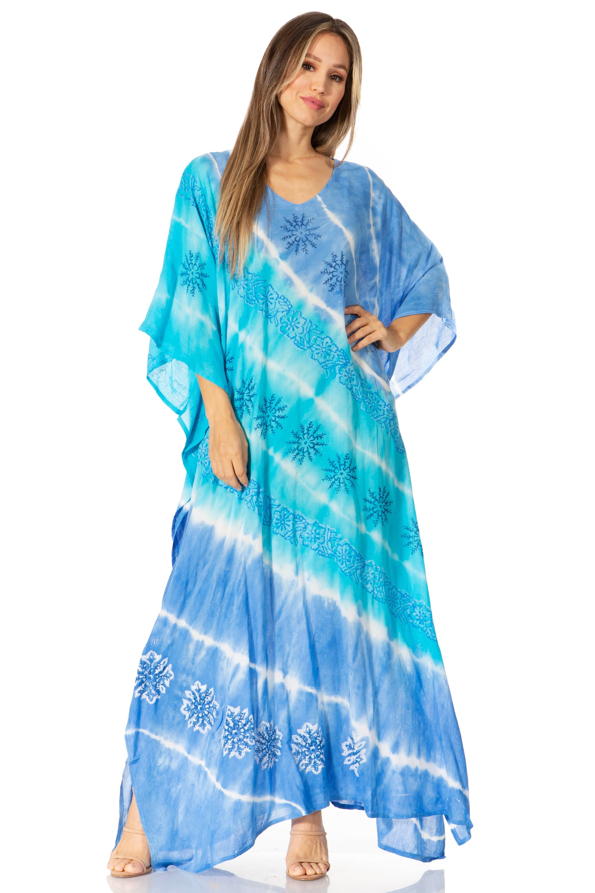 Sakkas Catia Women's Boho-Style Long Maxi Caftan for Lounging and Casual Wear - Concordia Style Boutique