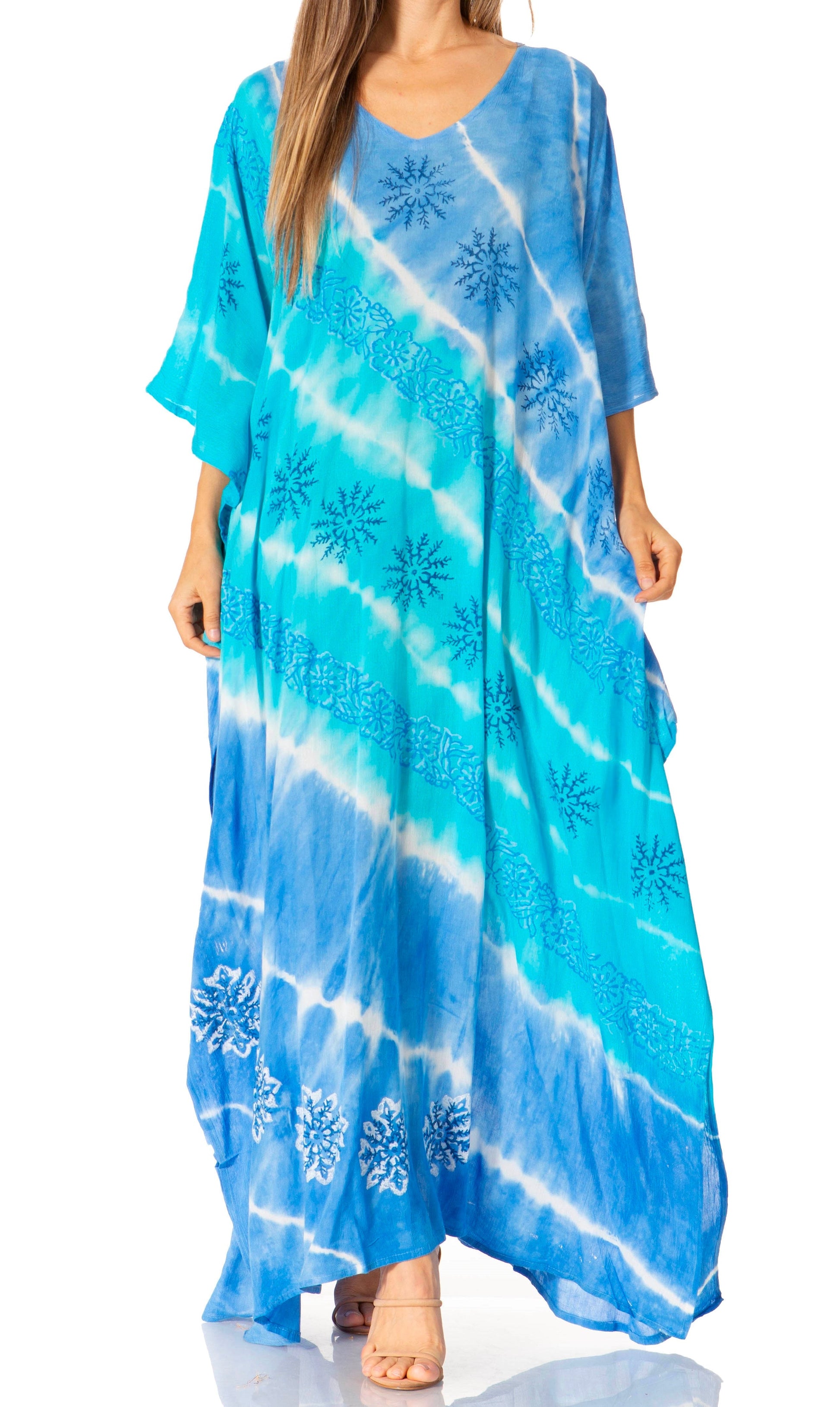 Sakkas Catia Women's Boho-Style Long Maxi Caftan for Lounging and Casual Wear - Concordia Style Boutique