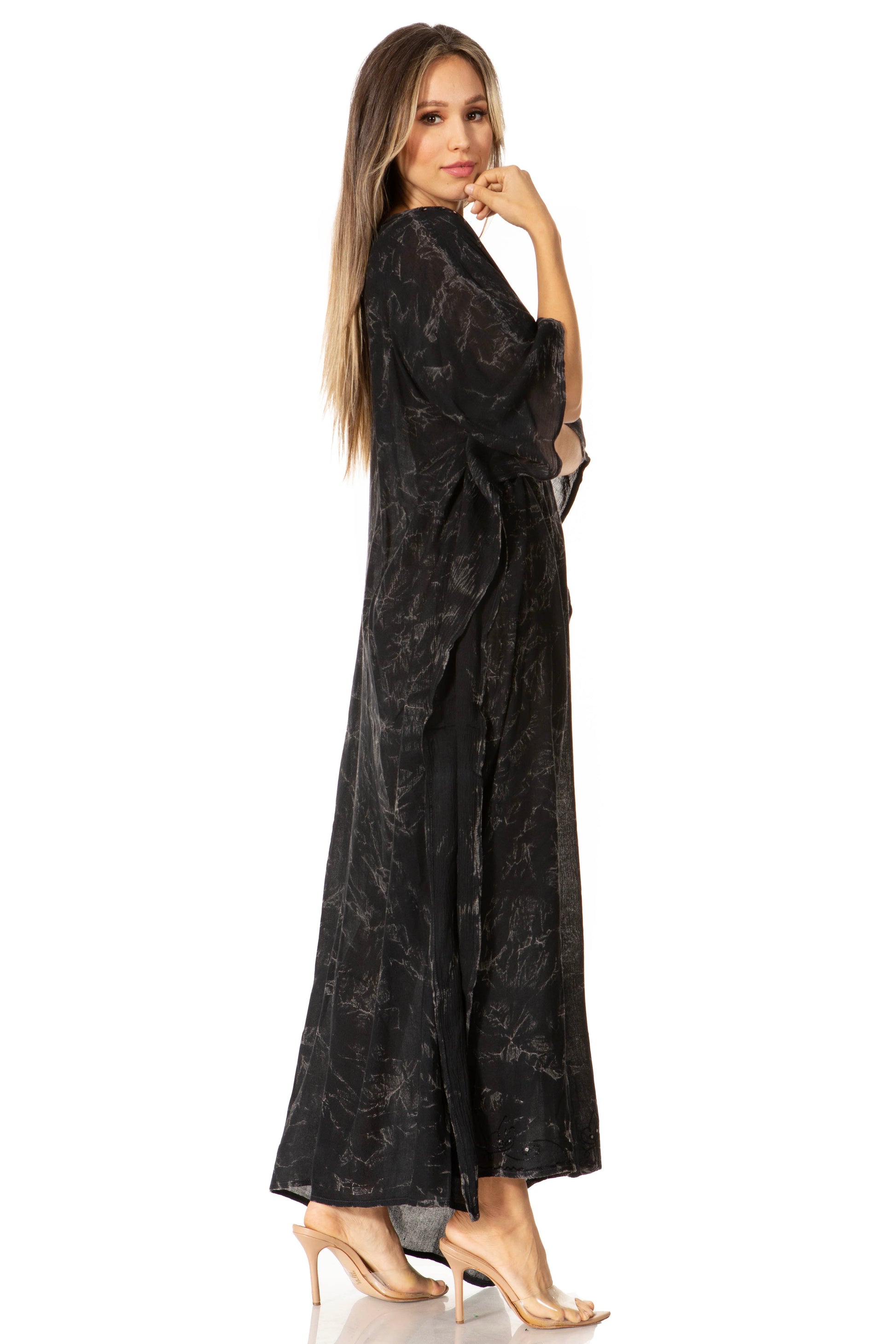 Sakkas Catia Women's Boho-Style Long Maxi Caftan for Lounging and Casual Wear - Concordia Style Boutique
