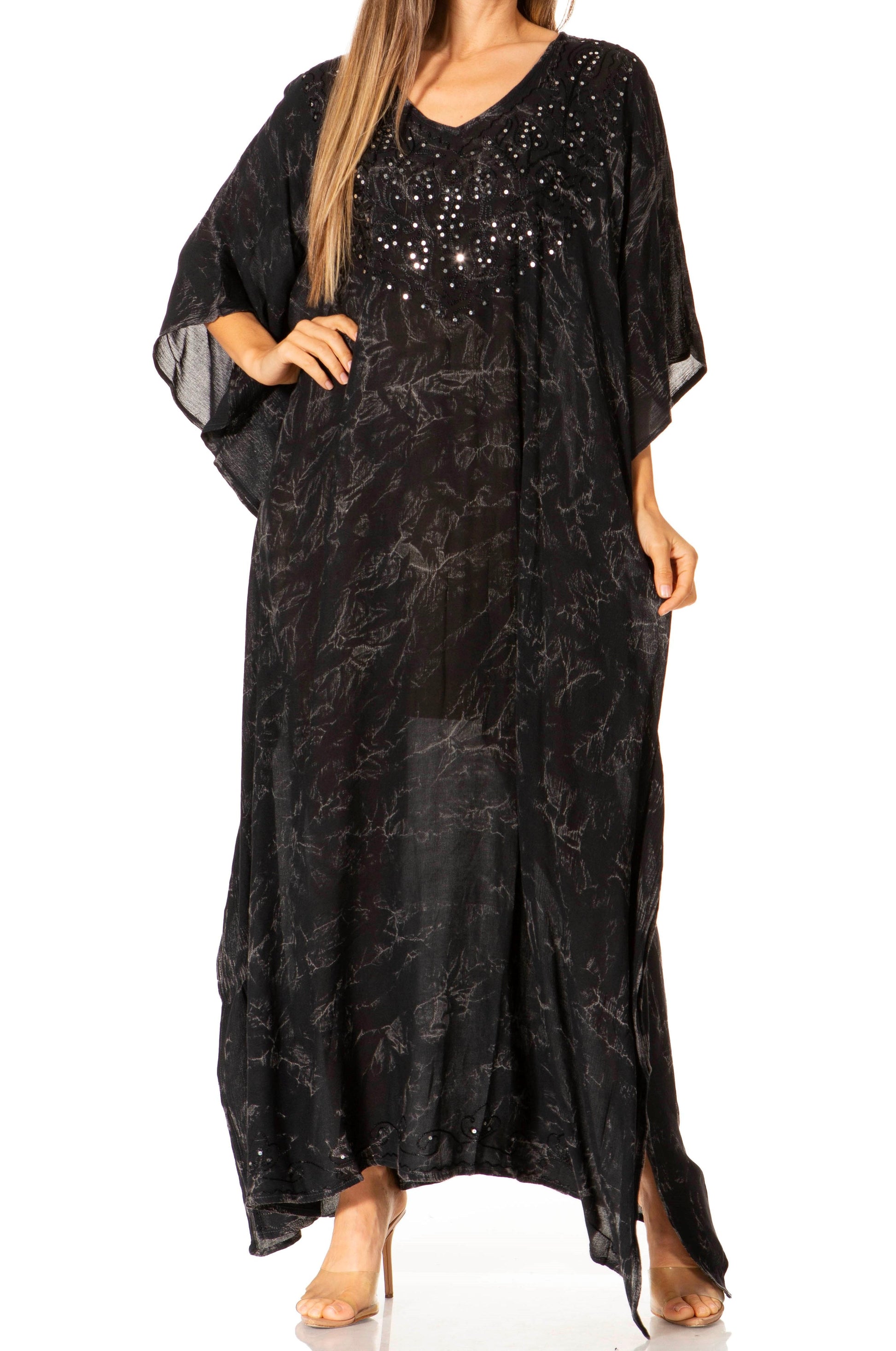 Sakkas Catia Women's Boho-Style Long Maxi Caftan for Lounging and Casual Wear - Concordia Style Boutique