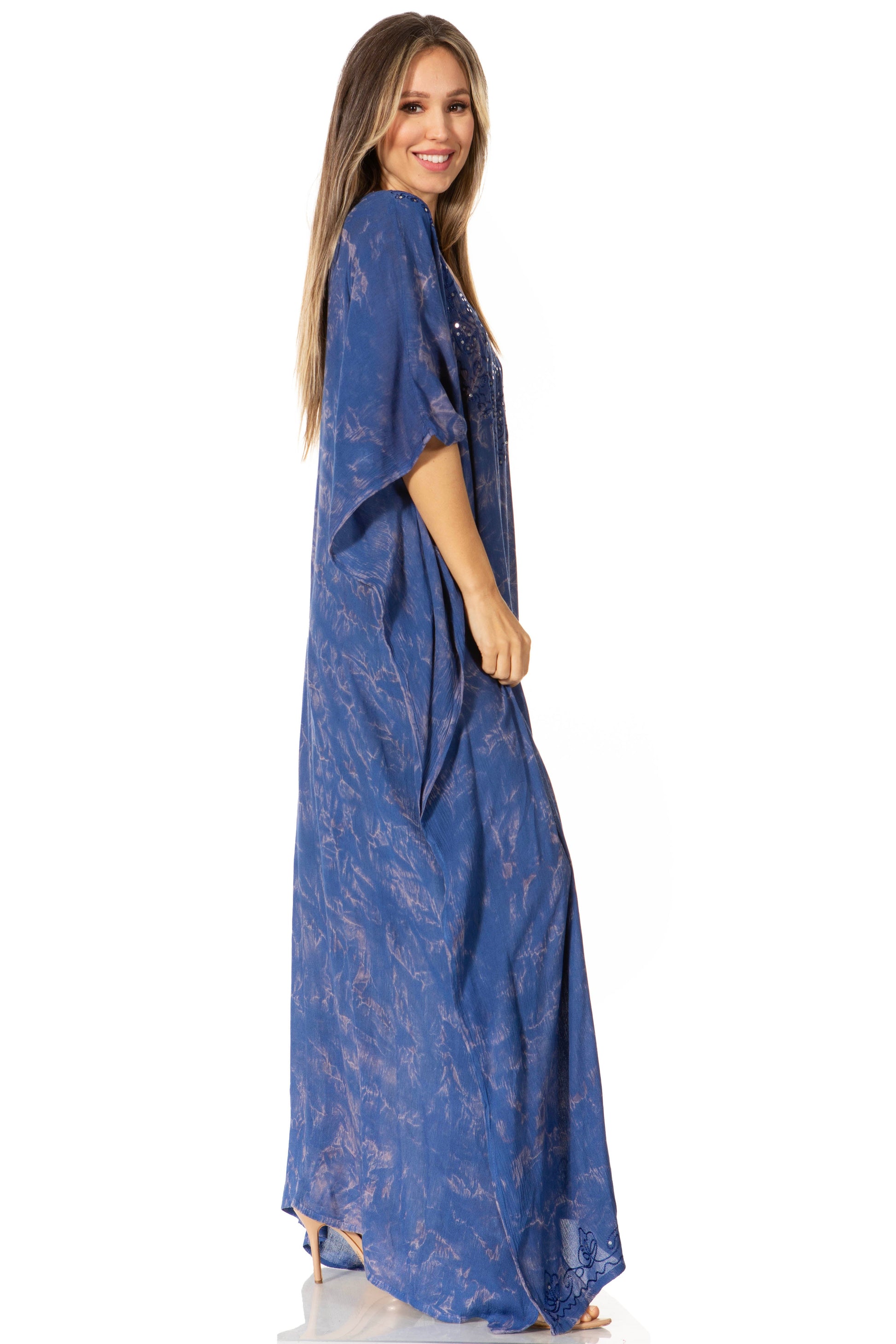 Sakkas Catia Women's Boho-Style Long Maxi Caftan for Lounging and Casual Wear - Concordia Style Boutique