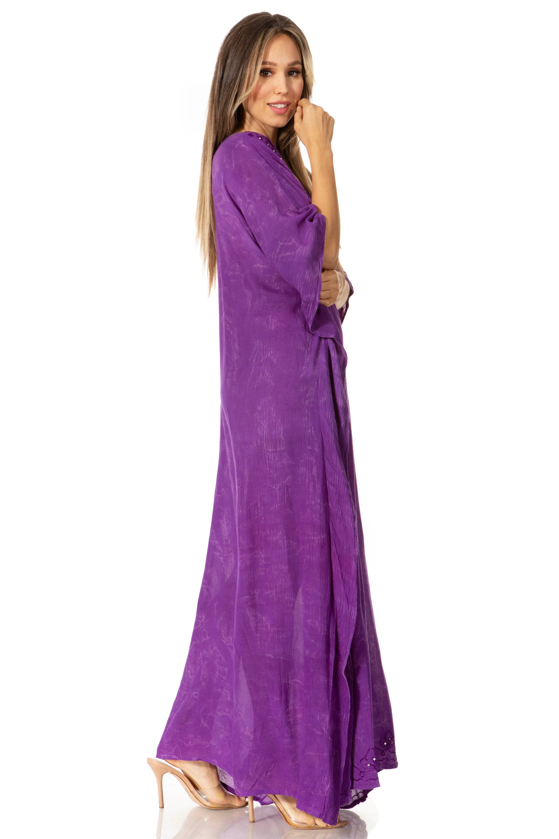 Sakkas Catia Women's Boho-Style Long Maxi Caftan for Lounging and Casual Wear - Concordia Style Boutique