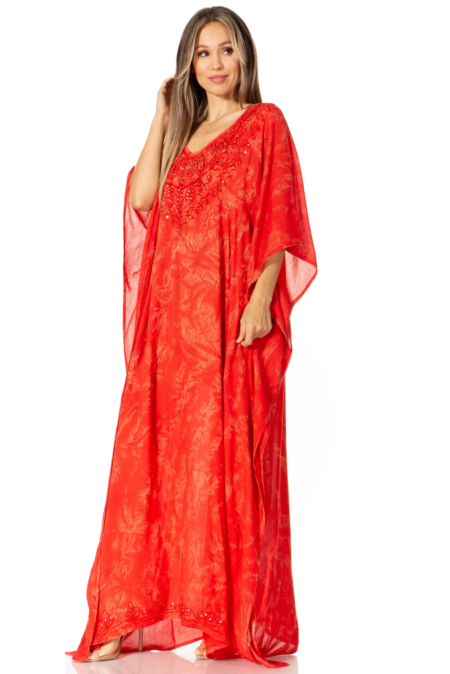Sakkas Catia Women's Boho-Style Long Maxi Caftan for Lounging and Casual Wear - Concordia Style Boutique