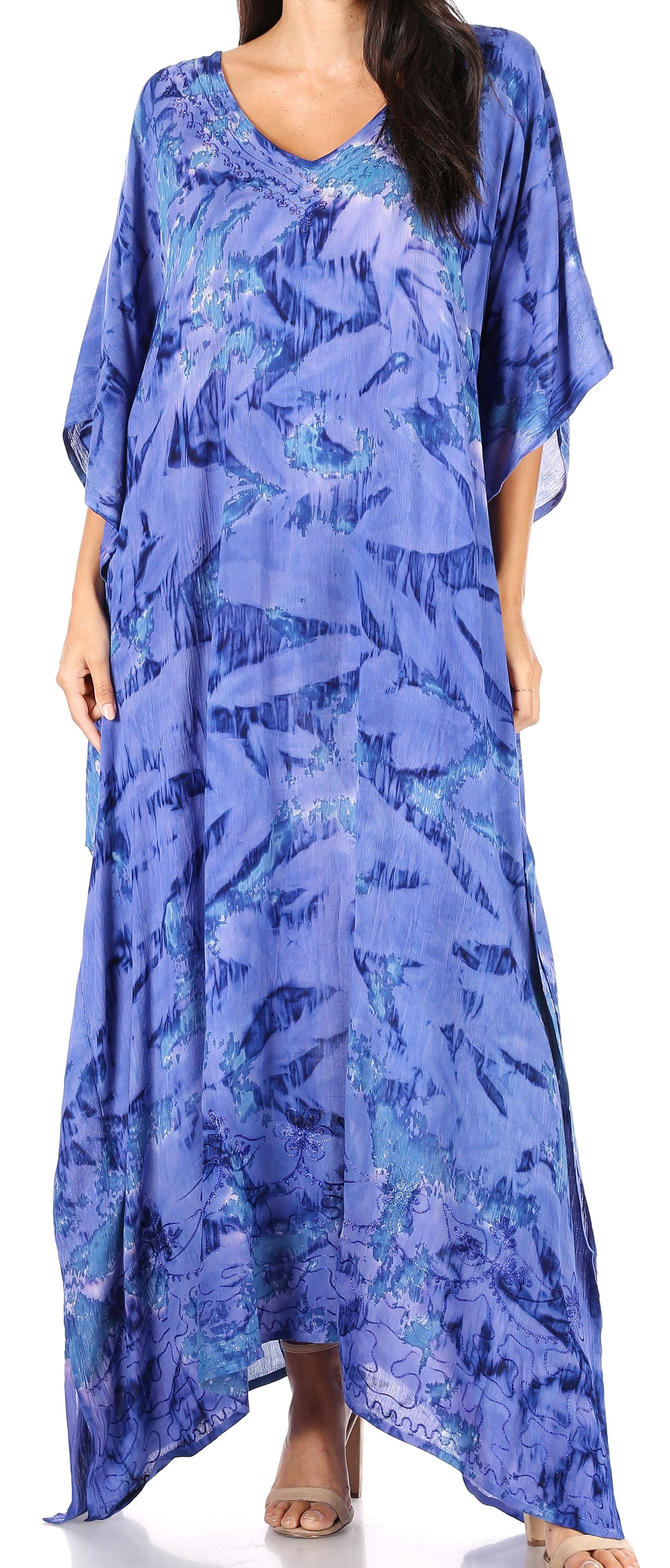 Sakkas Catia Women's Boho-Style Long Maxi Caftan for Lounging and Casual Wear - Concordia Style Boutique