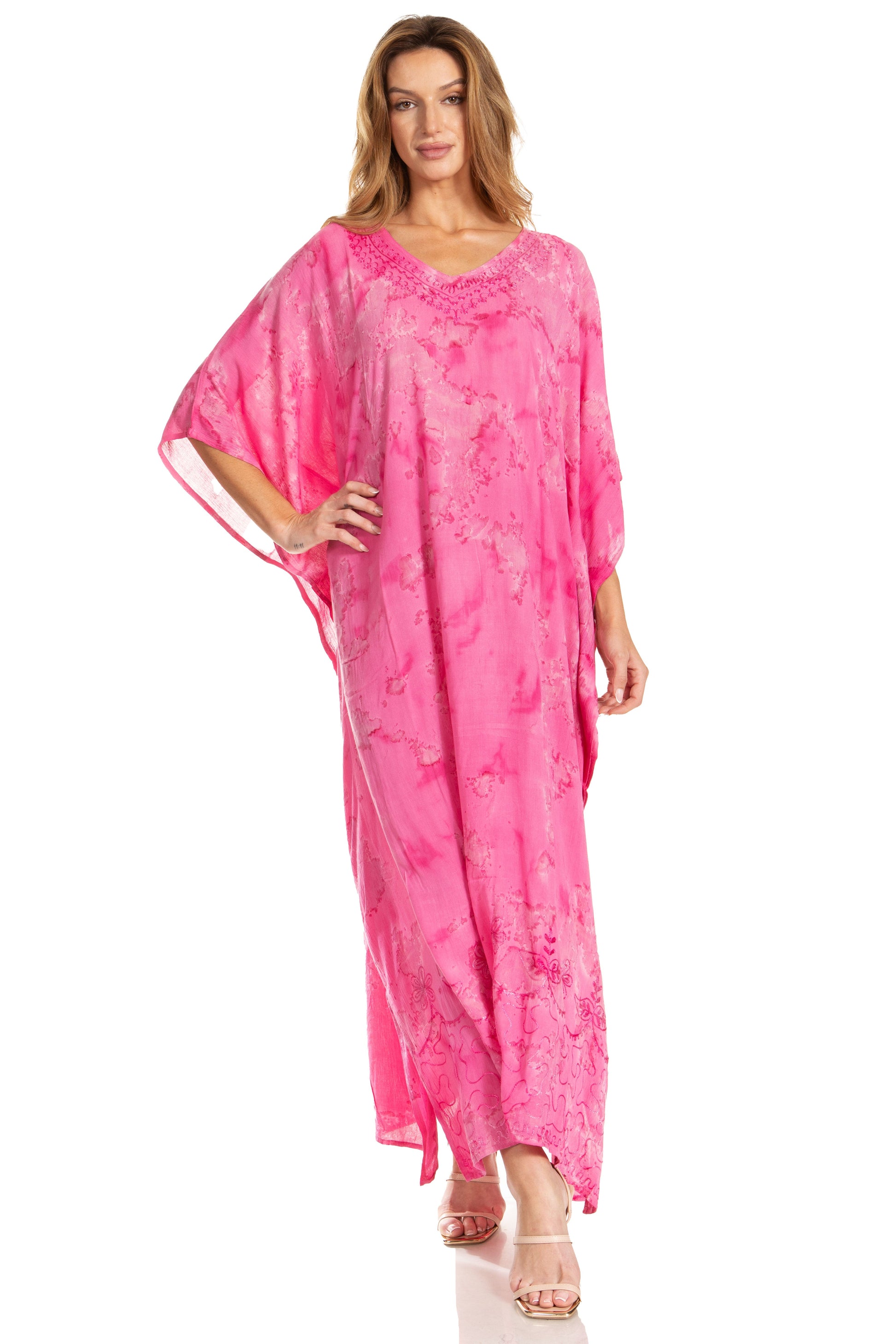 Sakkas Catia Women's Boho-Style Long Maxi Caftan for Lounging and Casual Wear - Concordia Style Boutique