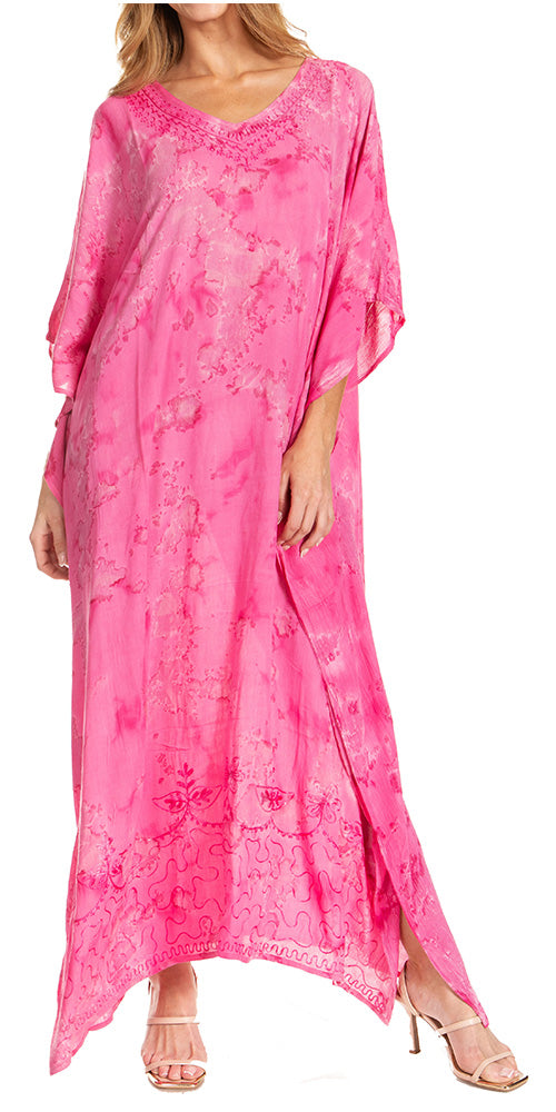 Sakkas Catia Women's Boho-Style Long Maxi Caftan for Lounging and Casual Wear - Concordia Style Boutique