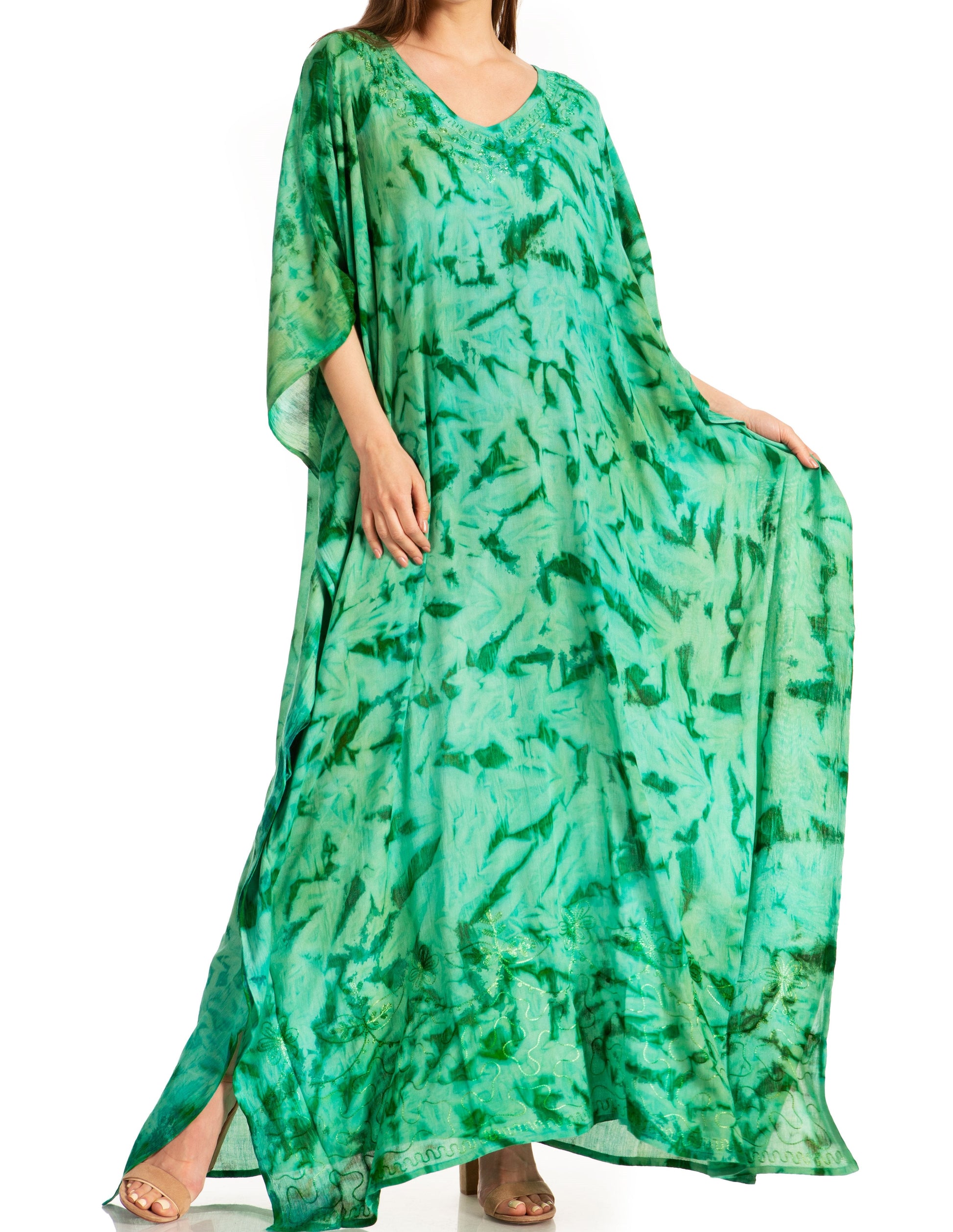 Sakkas Catia Women's Boho-Style Long Maxi Caftan for Lounging and Casual Wear - Concordia Style Boutique