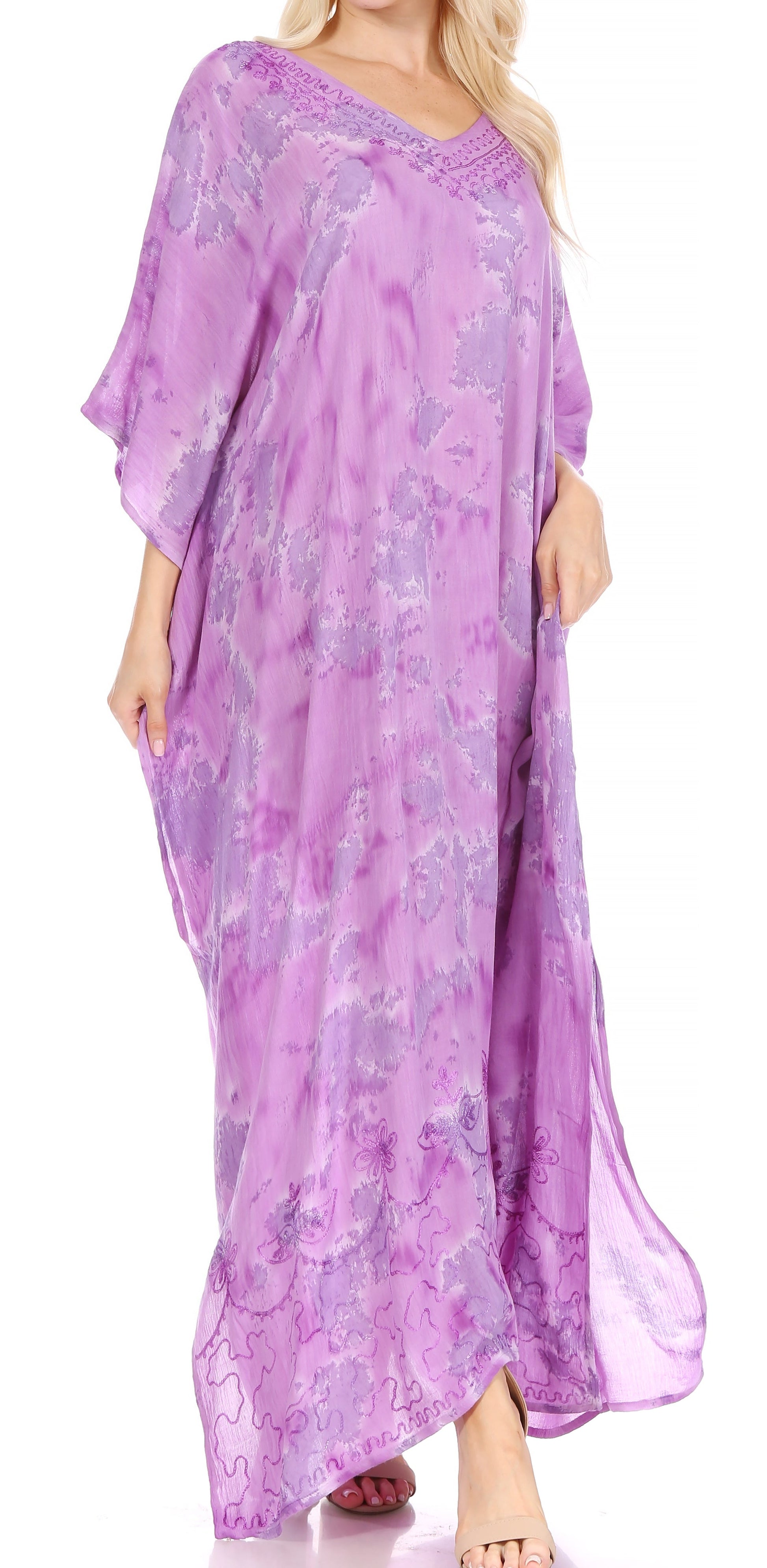 Sakkas Catia Women's Boho-Style Long Maxi Caftan for Lounging and Casual Wear - Concordia Style Boutique