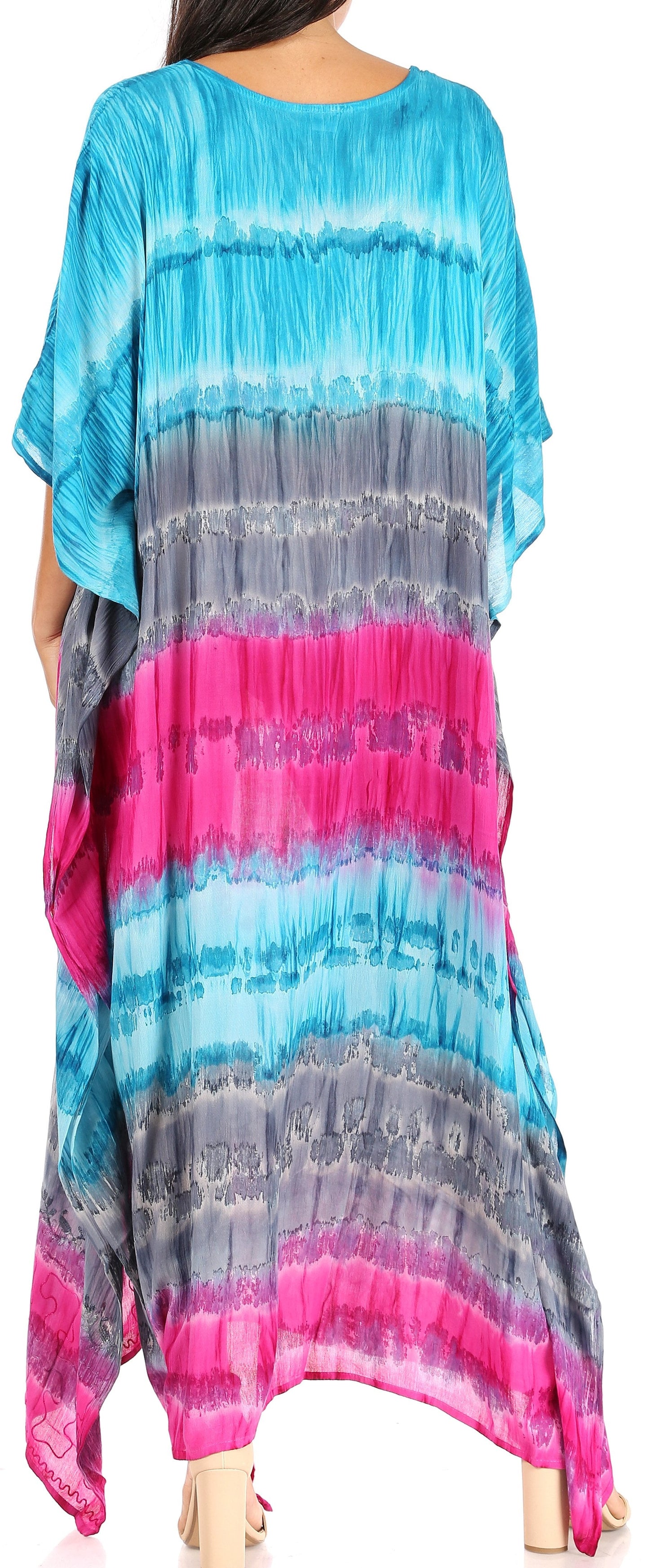 Sakkas Catia Women's Boho-Style Long Maxi Caftan for Lounging and Casual Wear - Concordia Style Boutique