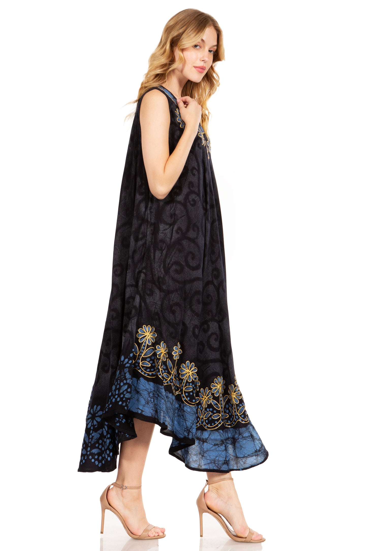 Sakkas Starlight Second Tie Dye Caftan Dress: Women's Beach Cover Up - Concordia Style Boutique