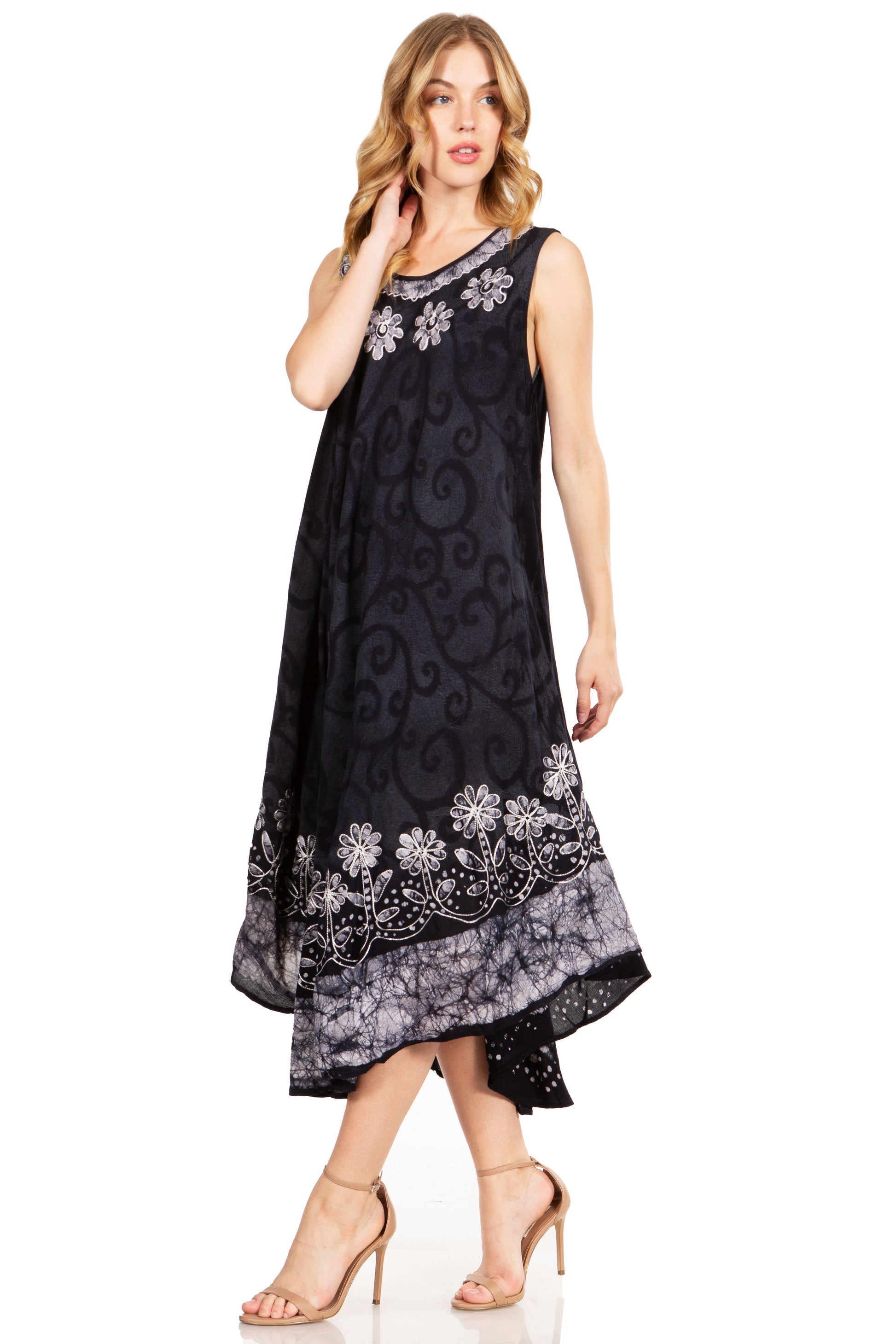Sakkas Starlight Second Tie Dye Caftan Dress: Women's Beach Cover Up - Concordia Style Boutique
