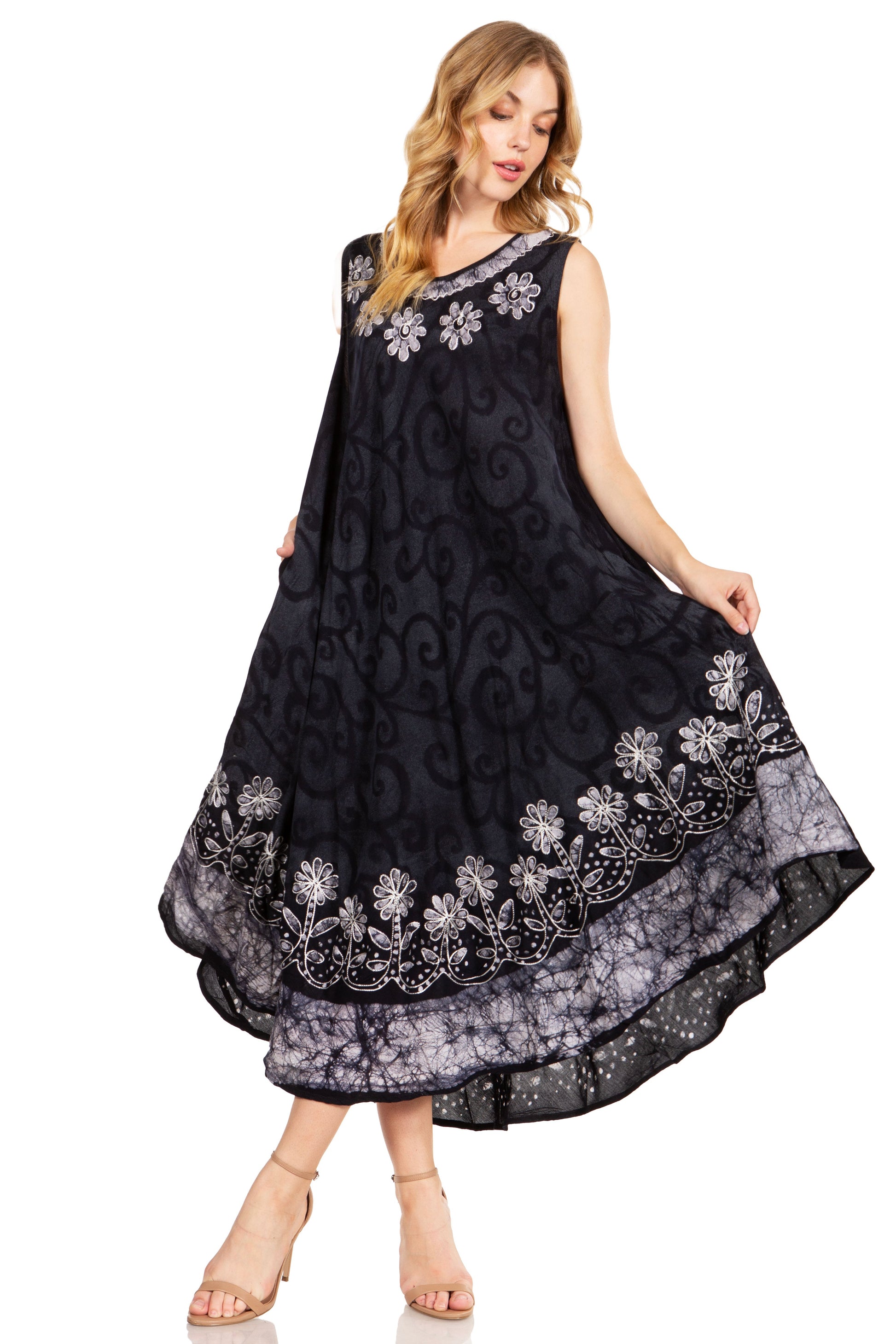 Sakkas Starlight Second Tie Dye Caftan Dress: Women's Beach Cover Up - Concordia Style Boutique
