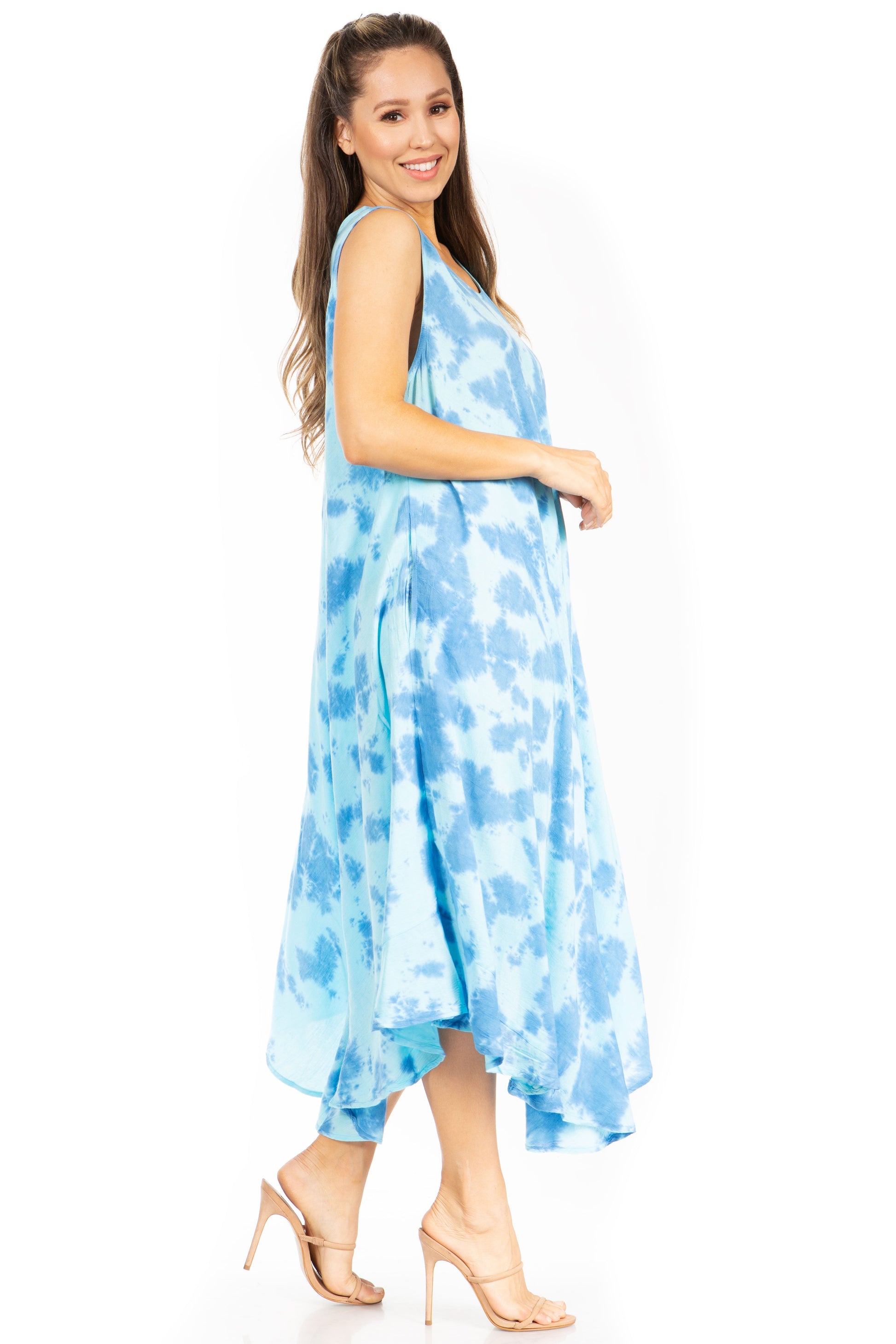 Sakkas Starlight Second Tie Dye Caftan Dress: Women's Beach Cover Up - Concordia Style Boutique