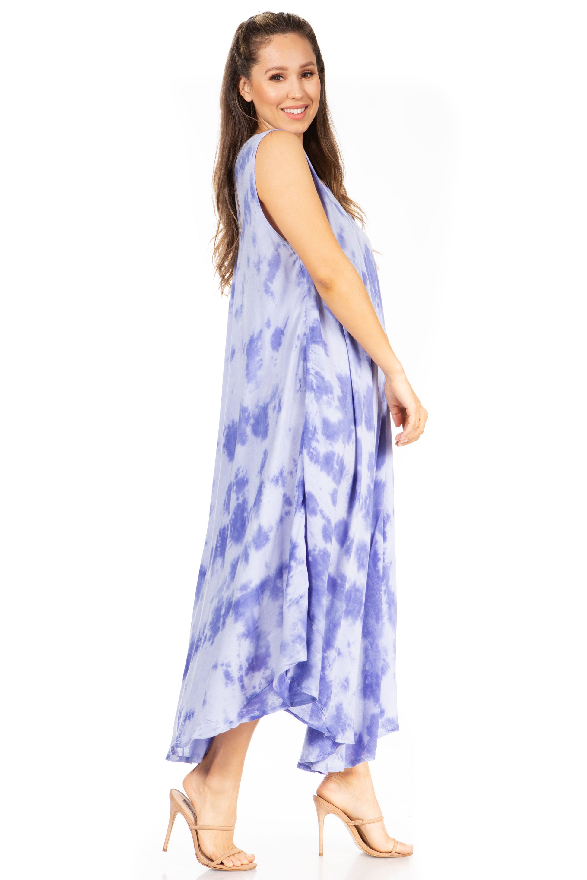 Sakkas Starlight Second Tie Dye Caftan Dress: Women's Beach Cover Up - Concordia Style Boutique