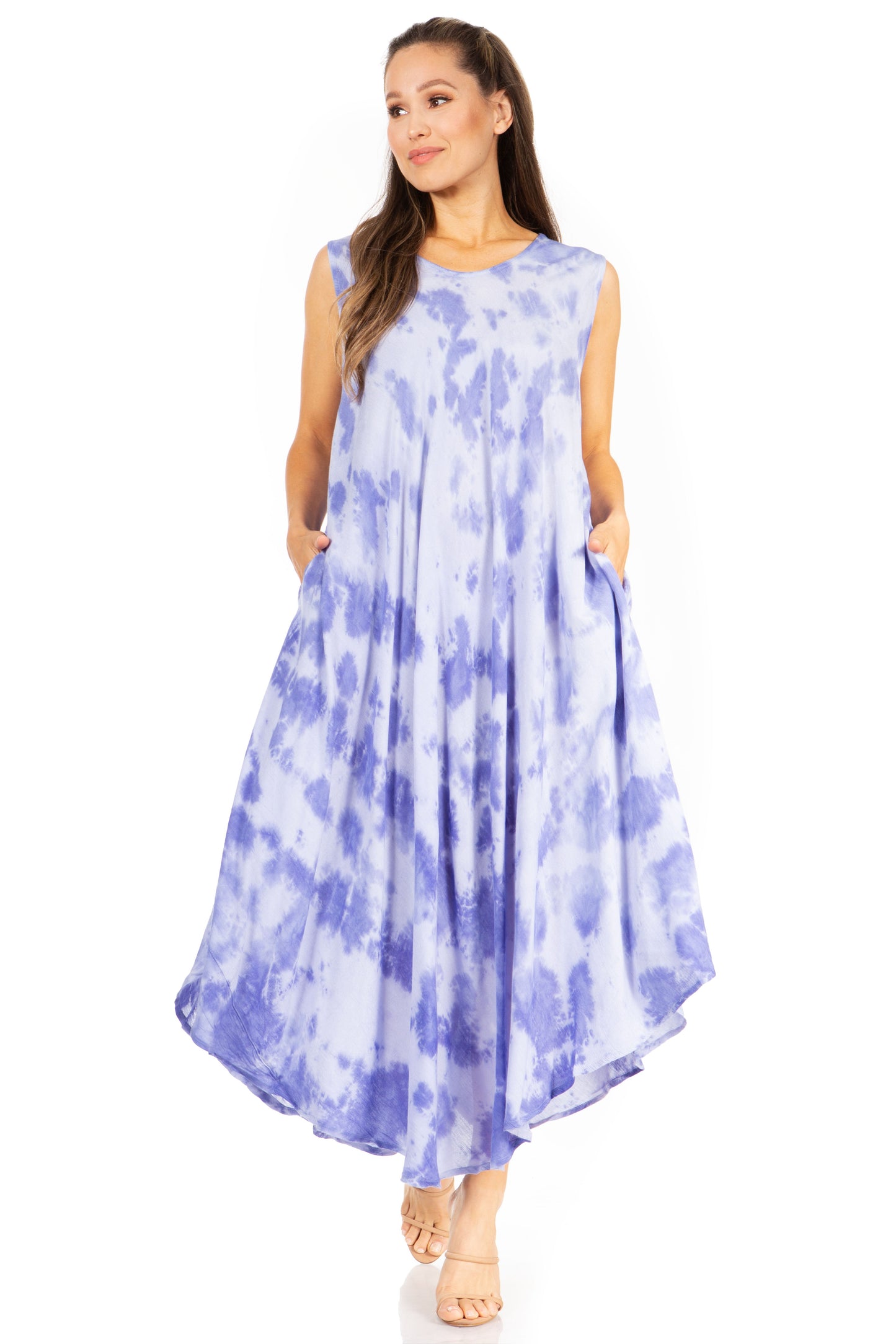 Sakkas Starlight Second Tie Dye Caftan Dress: Women's Beach Cover Up - Concordia Style Boutique