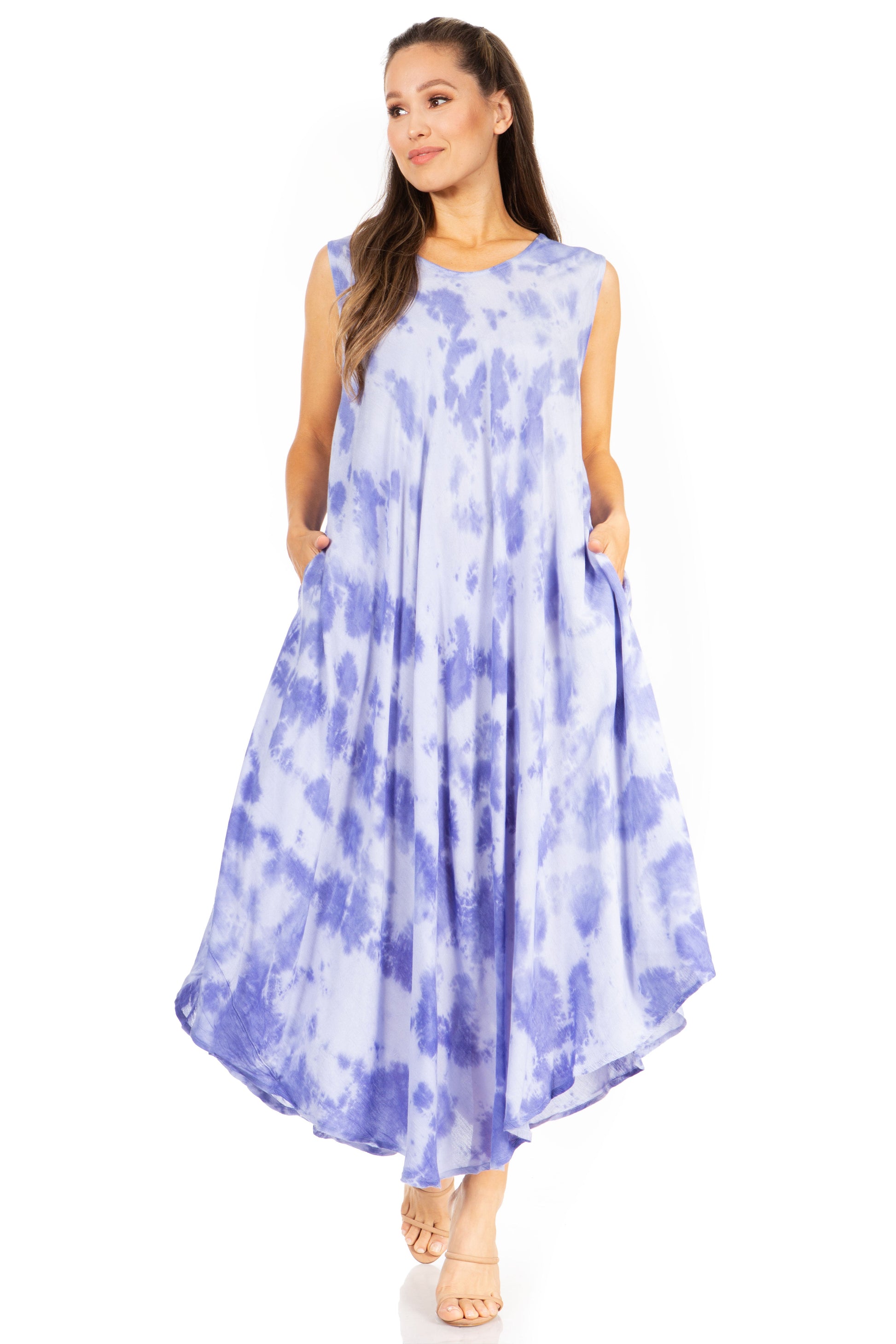 Sakkas Starlight Second Tie Dye Caftan Dress: Women's Beach Cover Up - Concordia Style Boutique