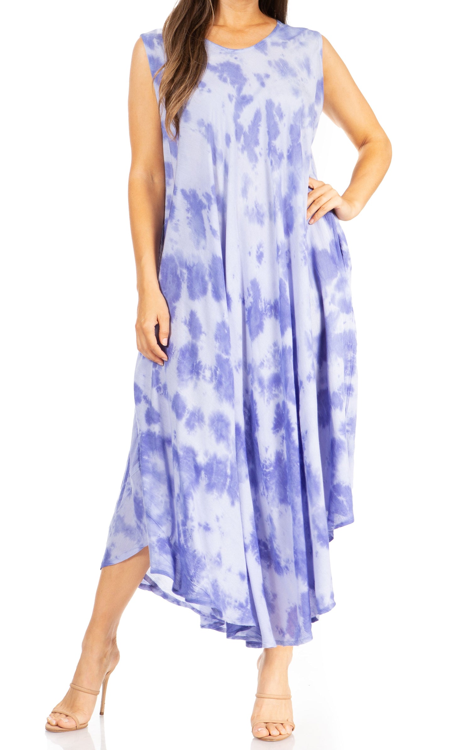 Sakkas Starlight Second Tie Dye Caftan Dress: Women's Beach Cover Up - Concordia Style Boutique