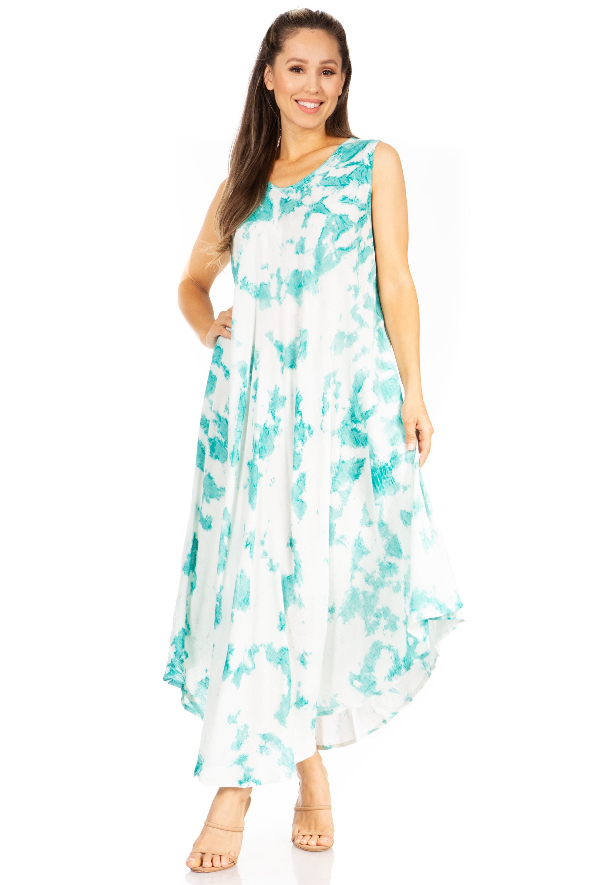 Sakkas Starlight Second Tie Dye Caftan Dress: Women's Beach Cover Up - Concordia Style Boutique