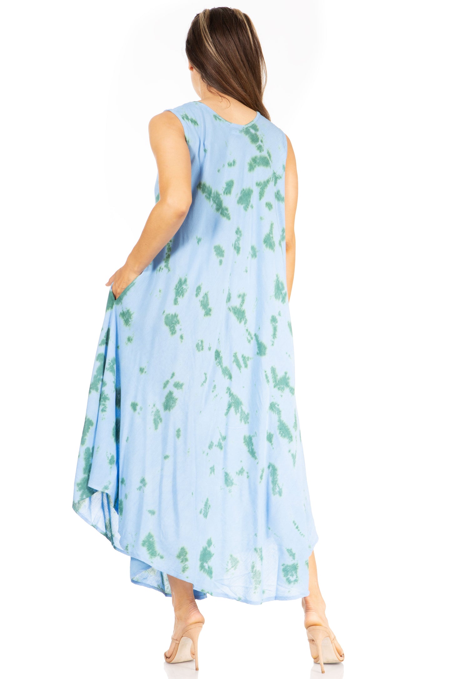 Sakkas Starlight Second Tie Dye Caftan Dress: Women's Beach Cover Up - Concordia Style Boutique