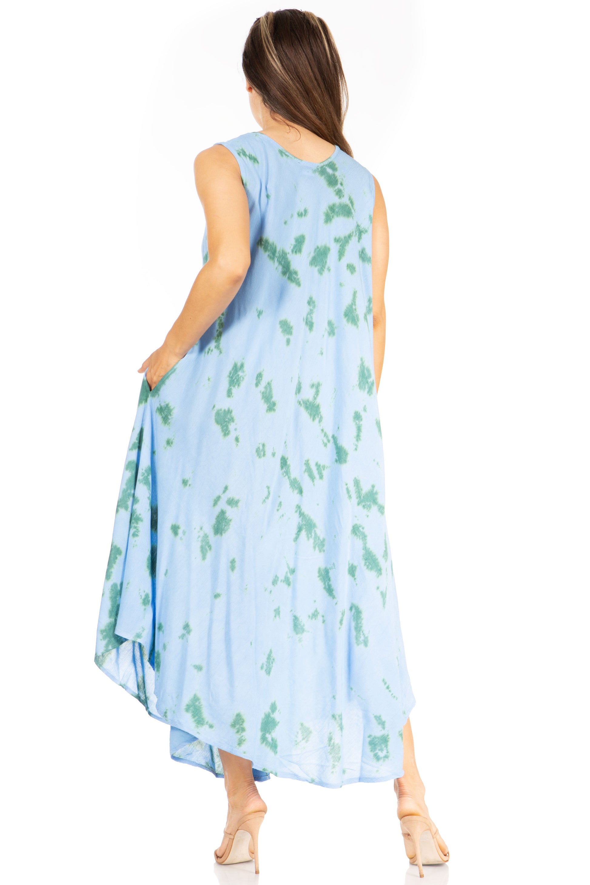 Sakkas Starlight Second Tie Dye Caftan Dress: Women's Beach Cover Up - Concordia Style Boutique