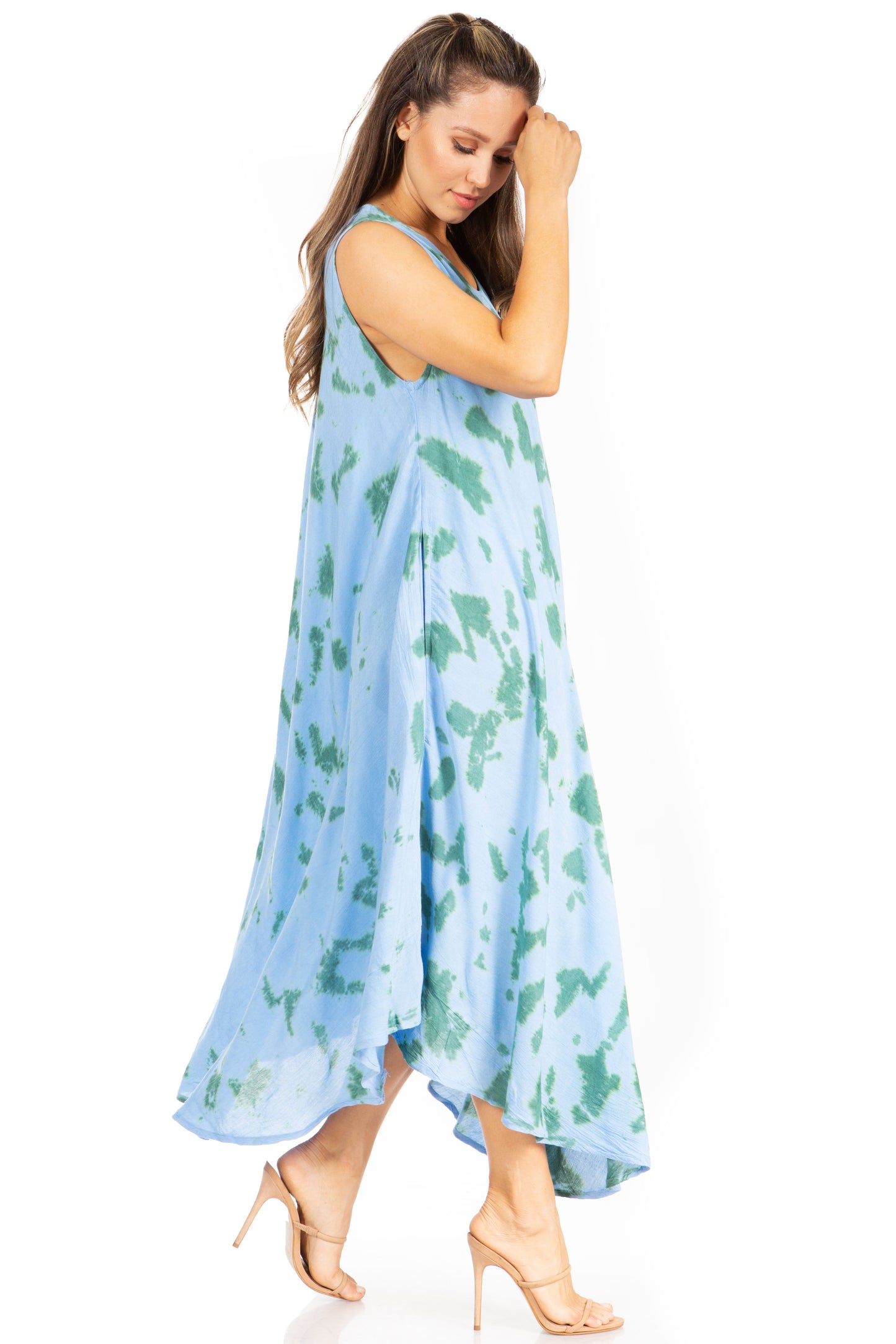 Sakkas Starlight Second Tie Dye Caftan Dress: Women's Beach Cover Up - Concordia Style Boutique