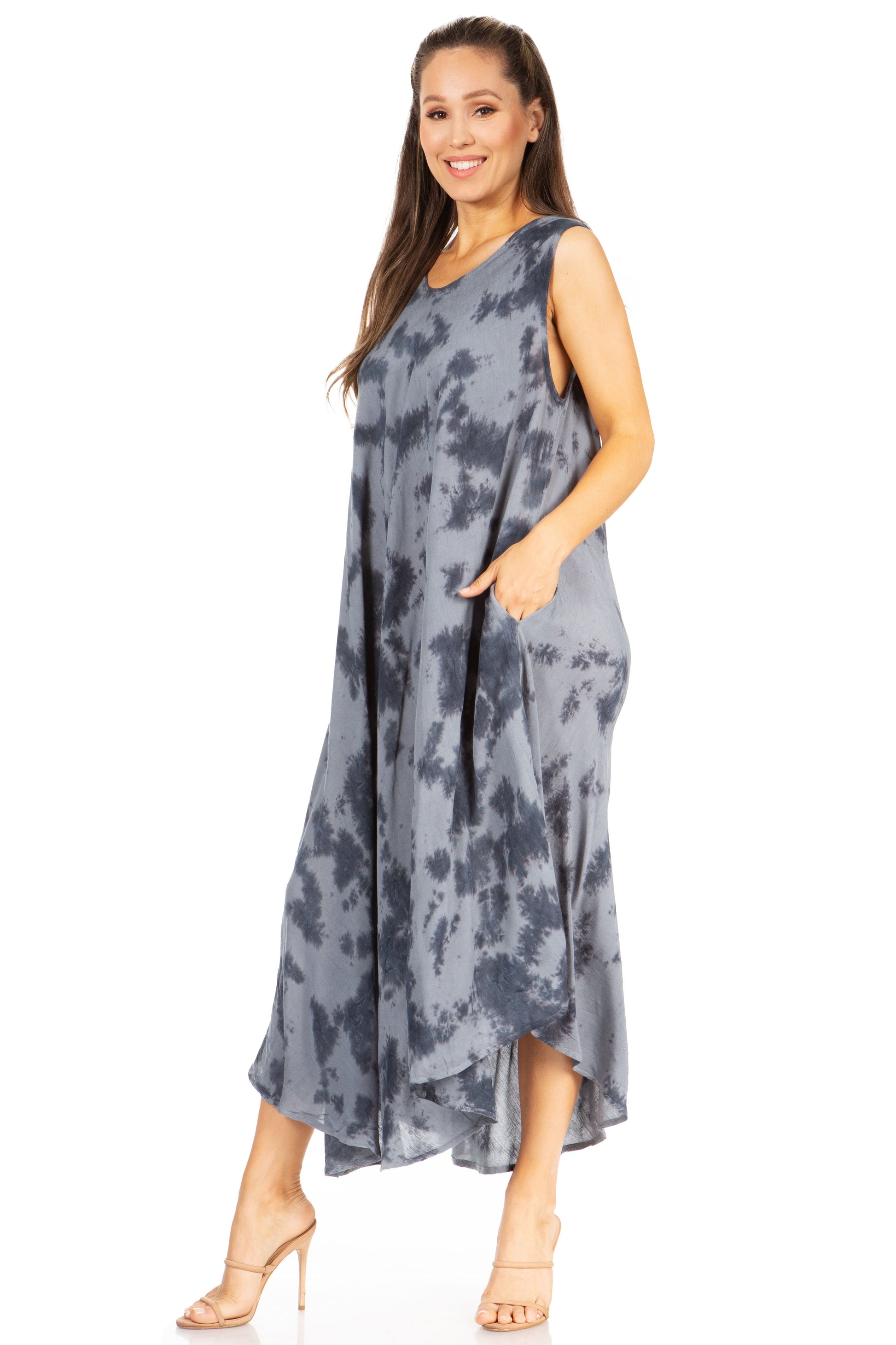 Sakkas Starlight Second Tie Dye Caftan Dress: Women's Beach Cover Up - Concordia Style Boutique