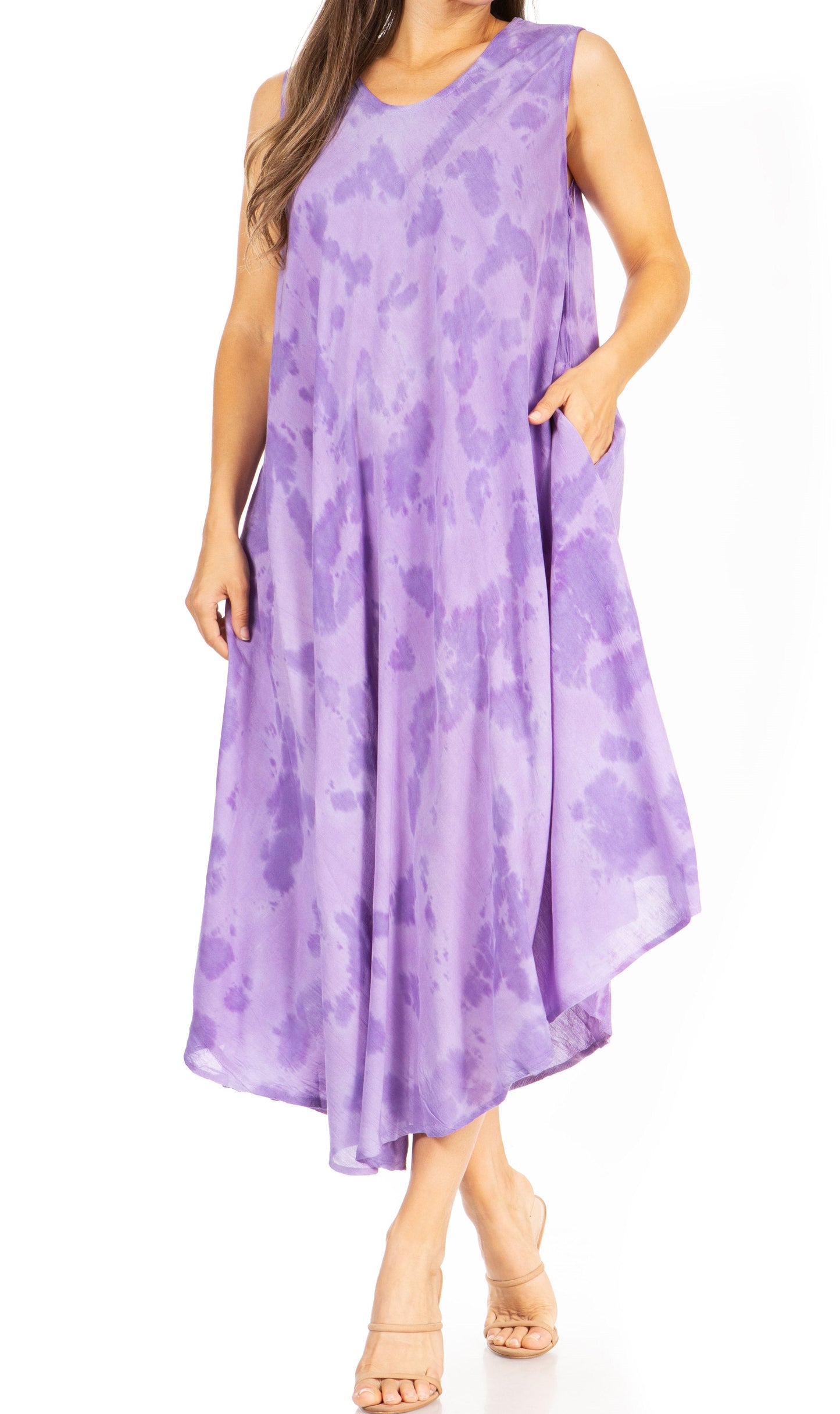 Sakkas Starlight Second Tie Dye Caftan Dress: Women's Beach Cover Up - Concordia Style Boutique